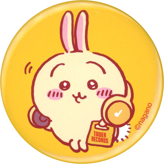 Chiikawa: Nanka Chiisakute Kawaii Yatsu Rabbit No Logo Trading Can Badge Tower Records Limited Buttons [USED]