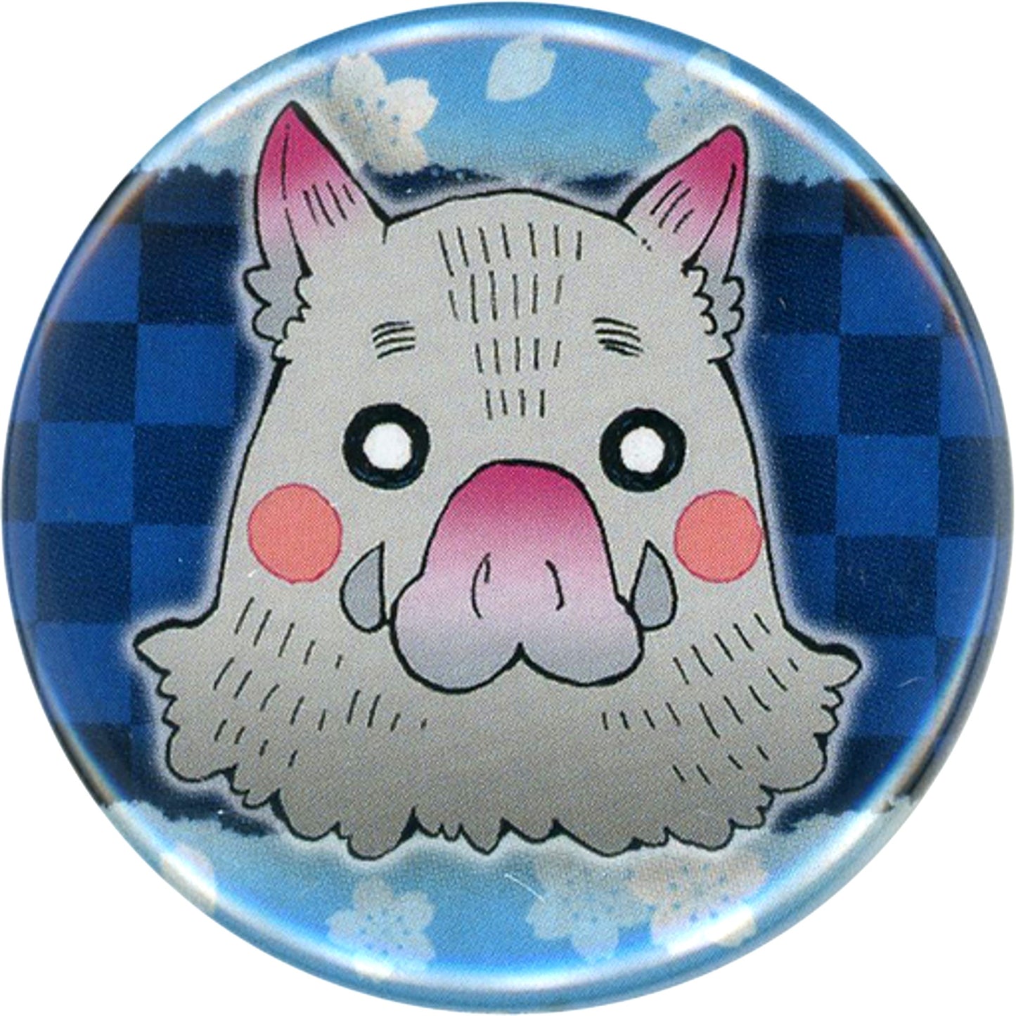 Single Inosuke Hashibira Demon Slayer Putitto Button Koyoharu Gotouge Art Exhibition [USED]
