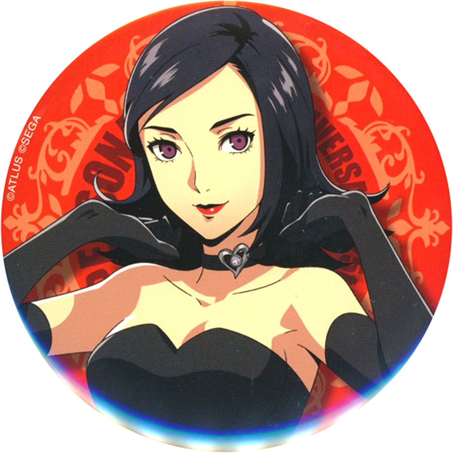 Maya Amano Persona 2 Eternal Punishment Button Prize E 3 Sega Lucky Kuji Online P25th PARTY [USED]