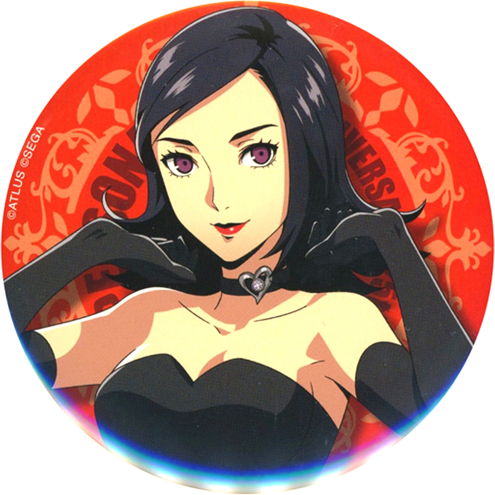 Maya Amano Persona 2 Eternal Punishment Button Prize E 3 Sega Lucky Kuji Online P25th PARTY [USED]