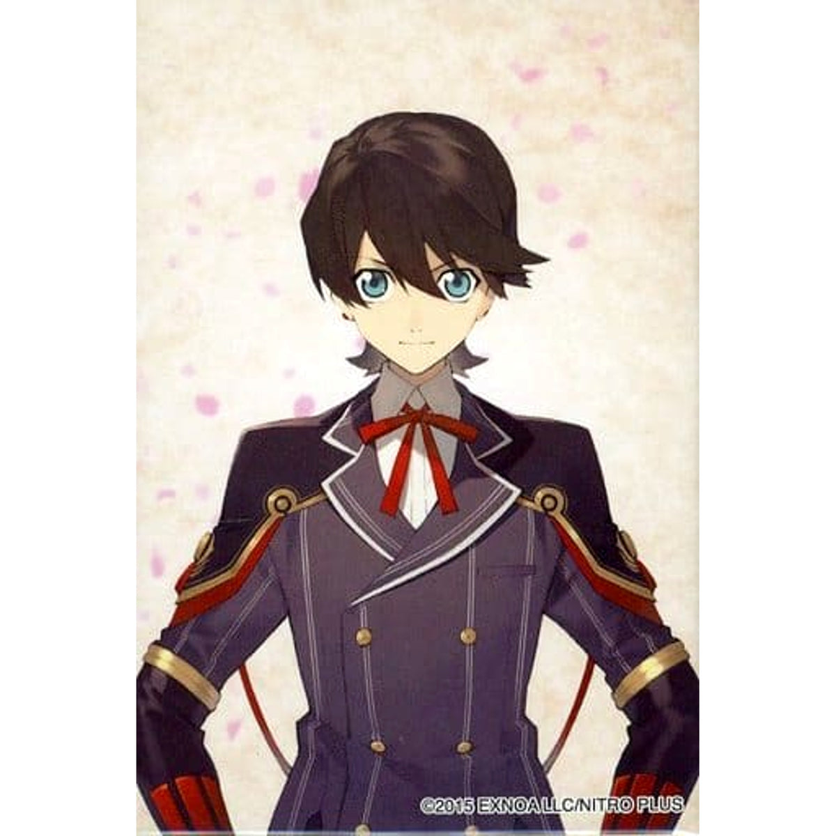 Touken Ranbu ONLINE Horikawa Kunihiro Kneeling Square Can Badge Collection Kiza Part 2 Buttons [USED]