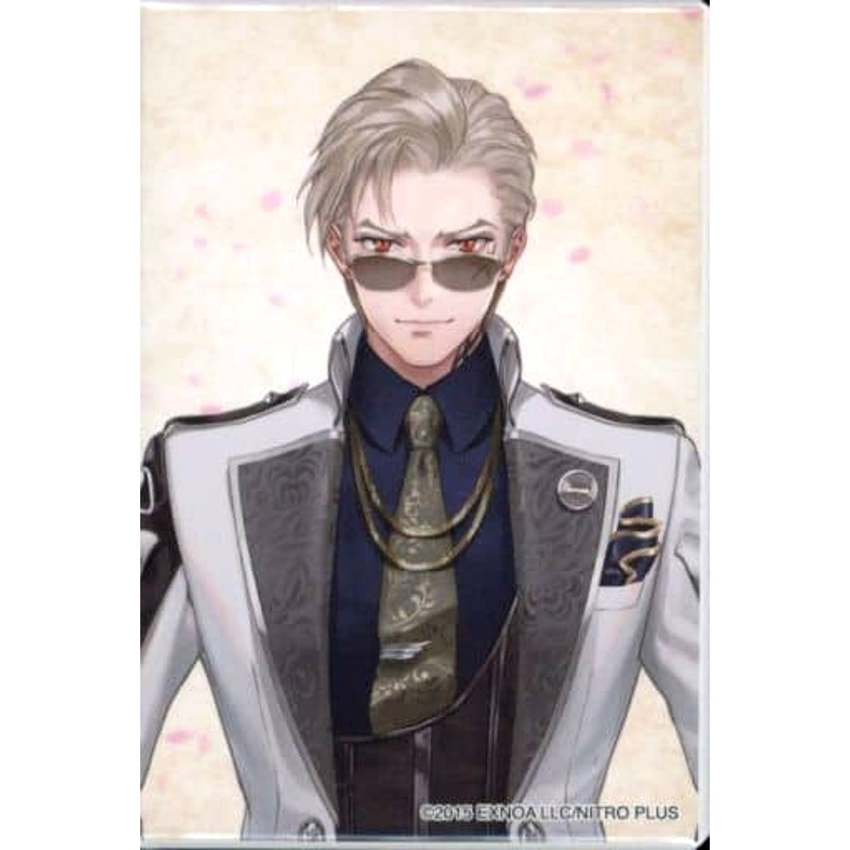 Touken Ranbu ONLINE Sanchomo Kneeling Square Can Badge Collection Kiza Part 4 Buttons [USED]