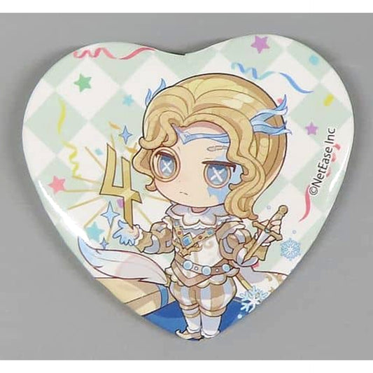 Identity V Novelist Orpheus Trading Heart Can Badge Permanent Cafe in Sweets Paradise 6th Edition 4th Anniversary Cafe Limited Buttons [USED]