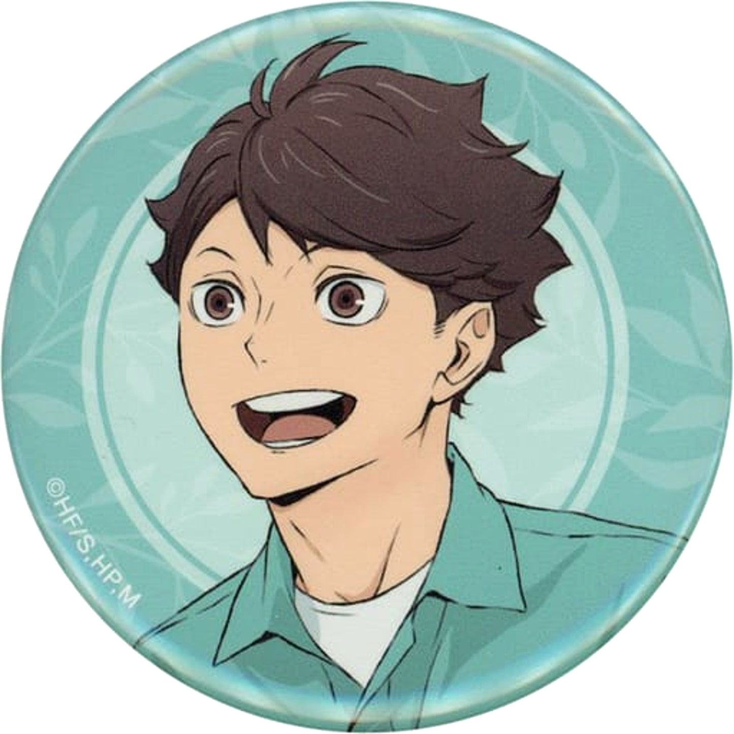 Toru Oikawa Haikyu!! Tobu Zoo Collaboration Newly Drawn Illustration Part 2 Zookeeper Ver. Random Button Tobu Zoo 2022 Limited [USED]