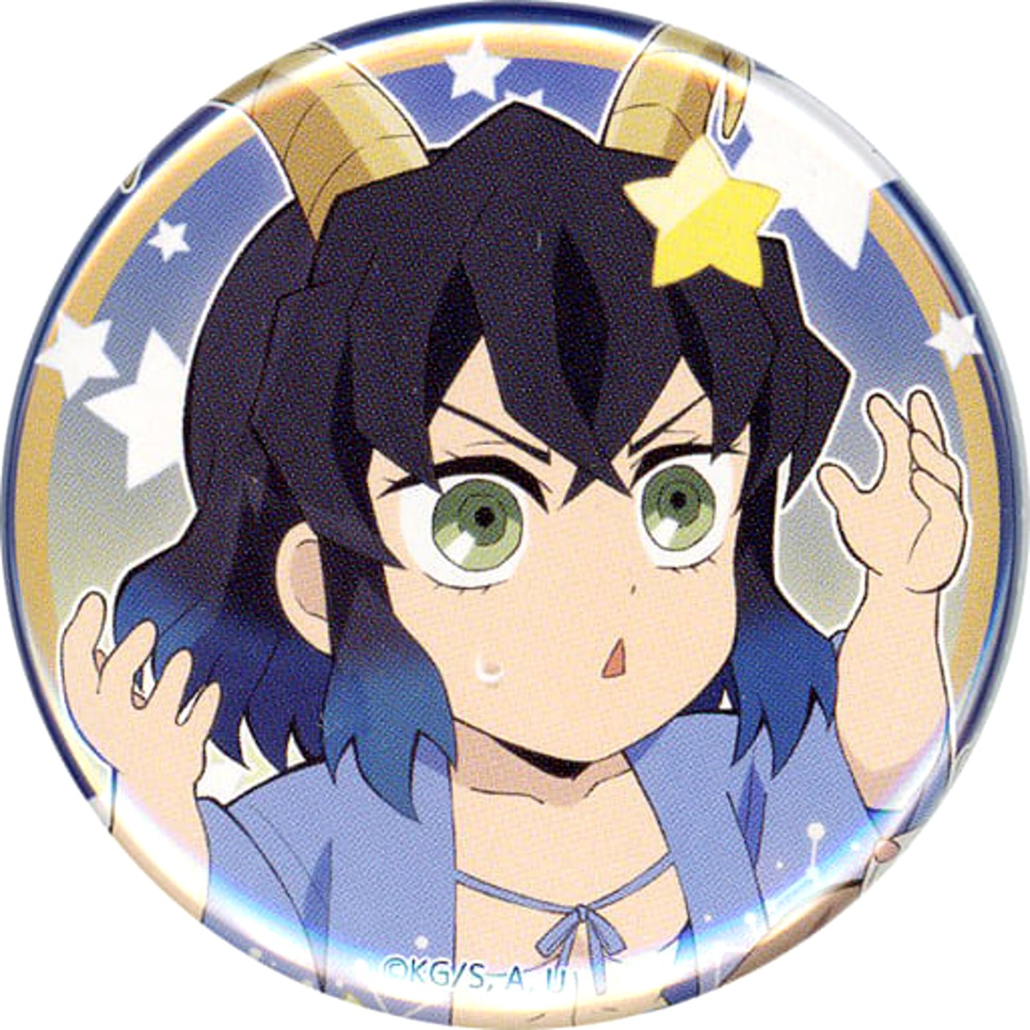 Demon Slayer: Kimetsu no Yaiba Inosuke Hashibira Random Button A ufotable Cafe x Machi Asobi Cafe 12 Constellation Event 2022 Limited [USED]