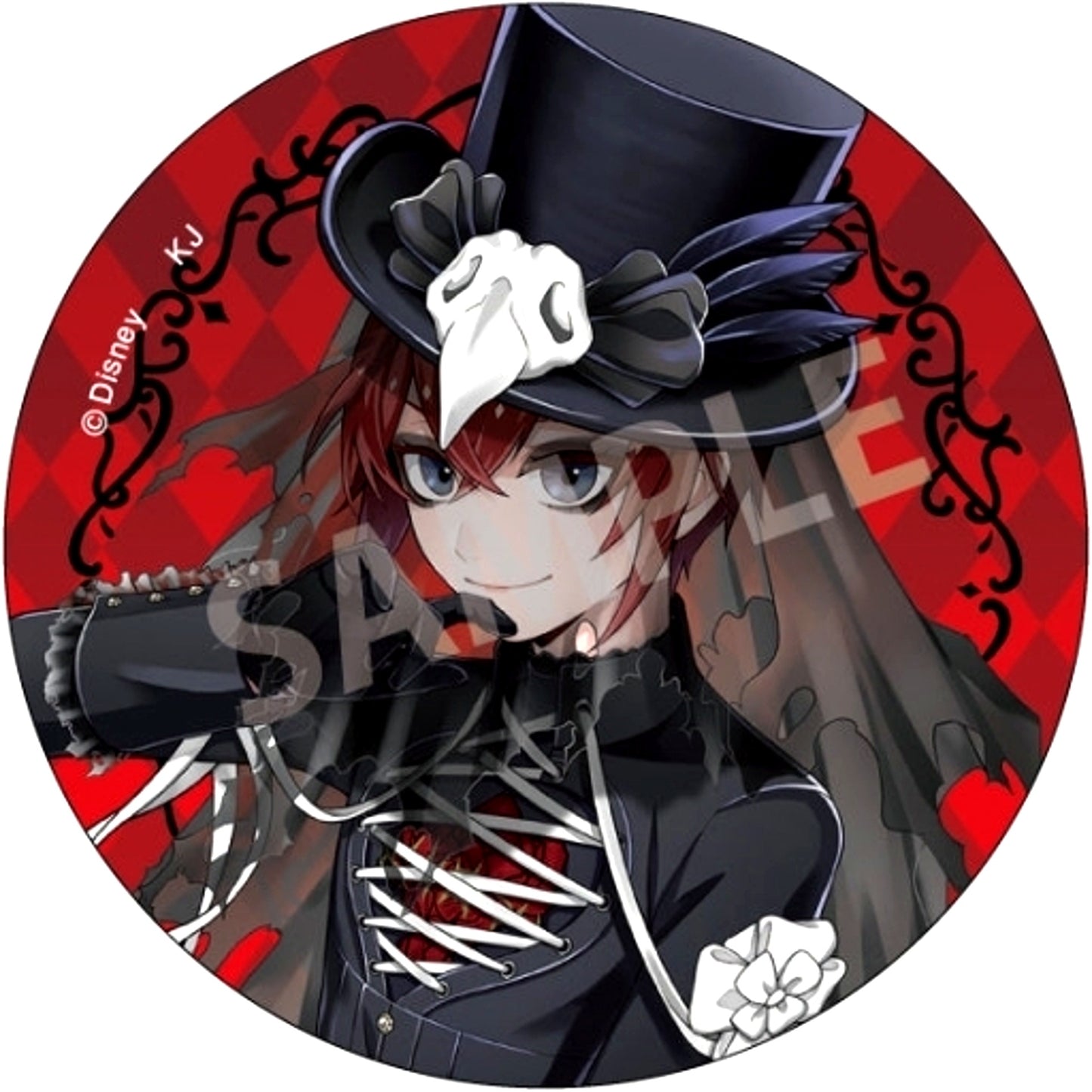 Riddle Rosehearts Disney Twisted-Wonderland Normal Scary Dress Ver. Trading Button Vol.1 [USED]