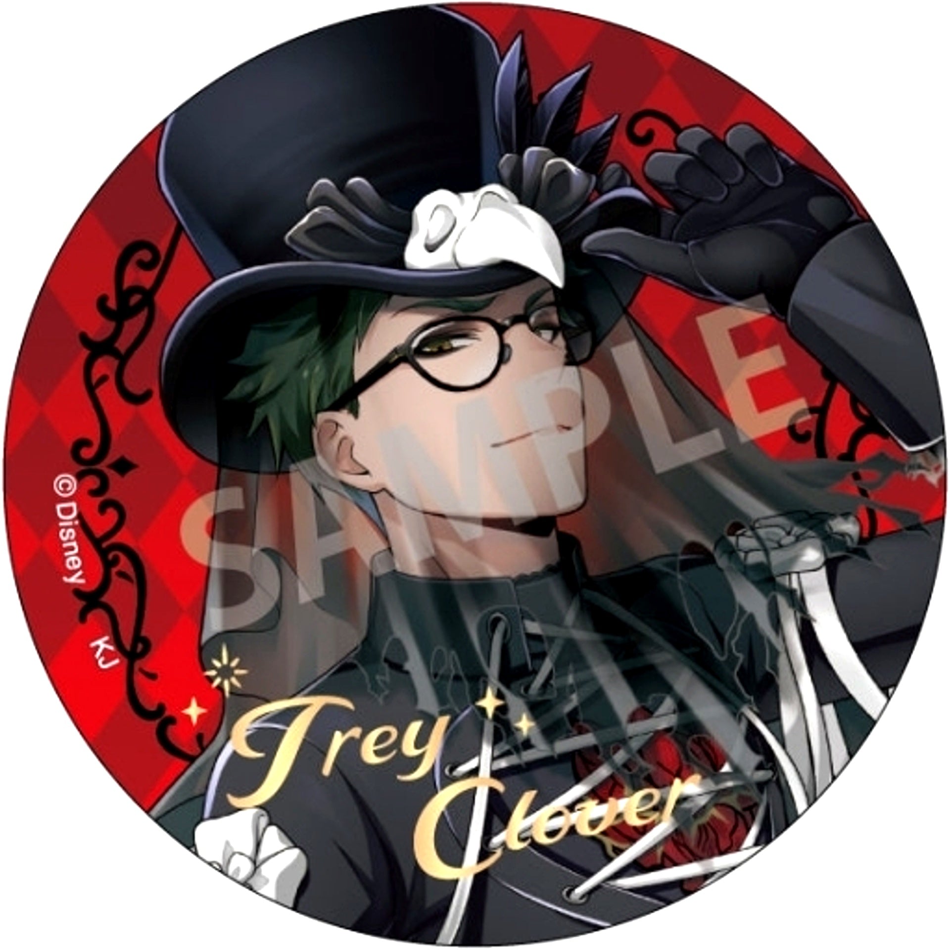 Trey Clover Foil Stamping Disney Twisted-Wonderland Scary Dress Ver. Trading Button Vol. 1 [USED]