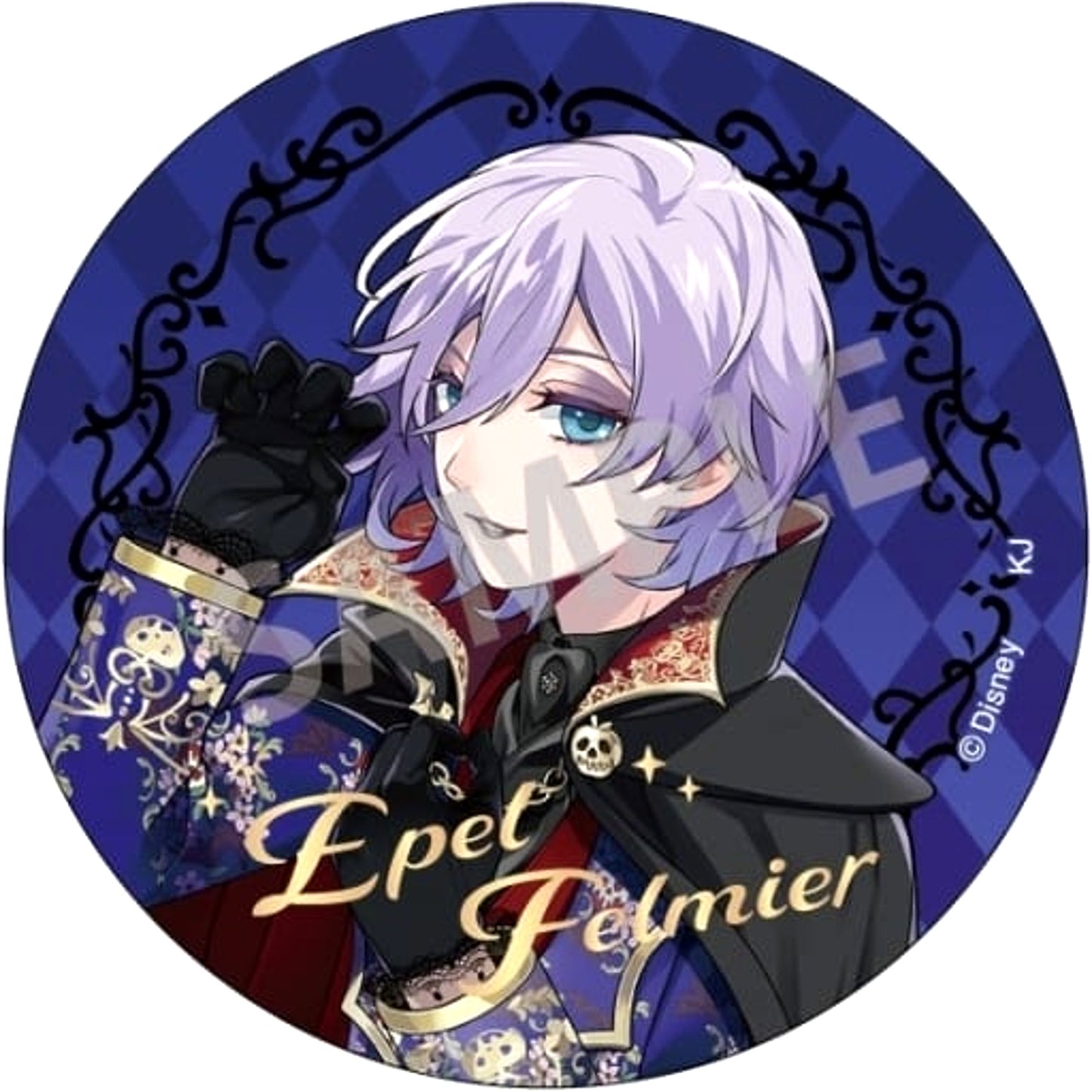 Disney: Twisted-Wonderland Epel Felmier Foil Stamped Scary Dress Ver. Trading Can Badge Vol.2 Buttons [USED]