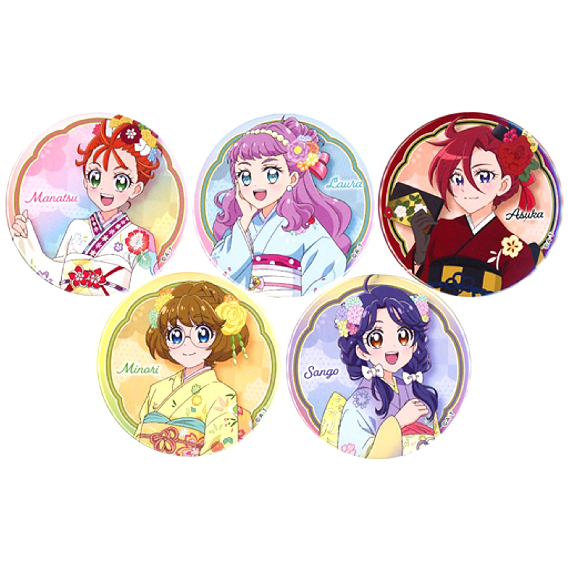 Group Tropical-Rouge Precure Pretty Bag Warau Kado ni wa Tropical Pretty Store Lucky Bag 2022 Button Single Item [USED]