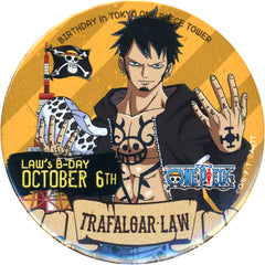 One Piece Trafalgar Law Birthday Commemorative Can Badge 2015 Straw Store Limited Buttons [USED]