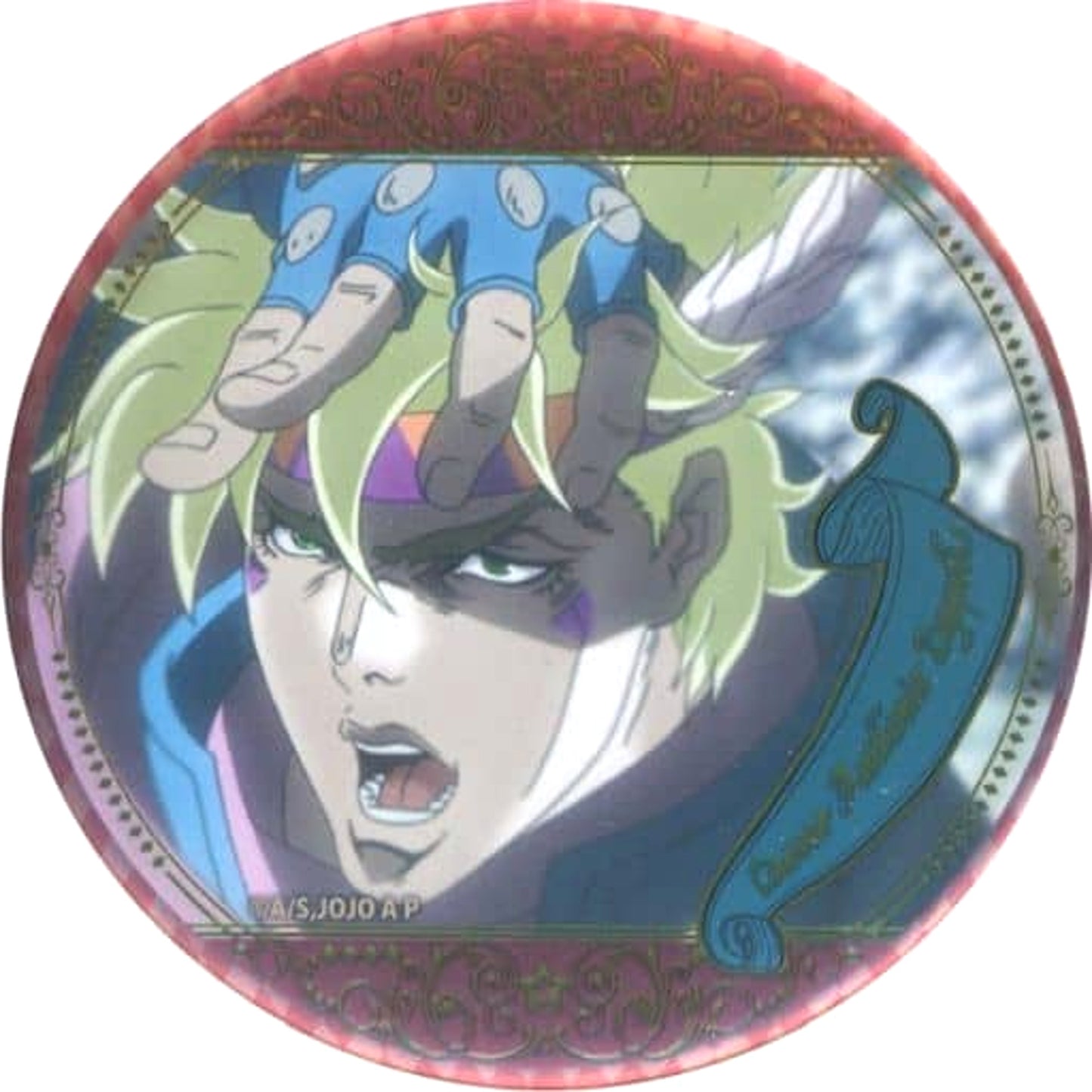 Caesar Anthonio Zeppeli Facing Left JoJo's Bizarre Adventure Scene Badge Collection 2 Battle Tendency Anime 10th Anniversary Exhibition Limited [USED]