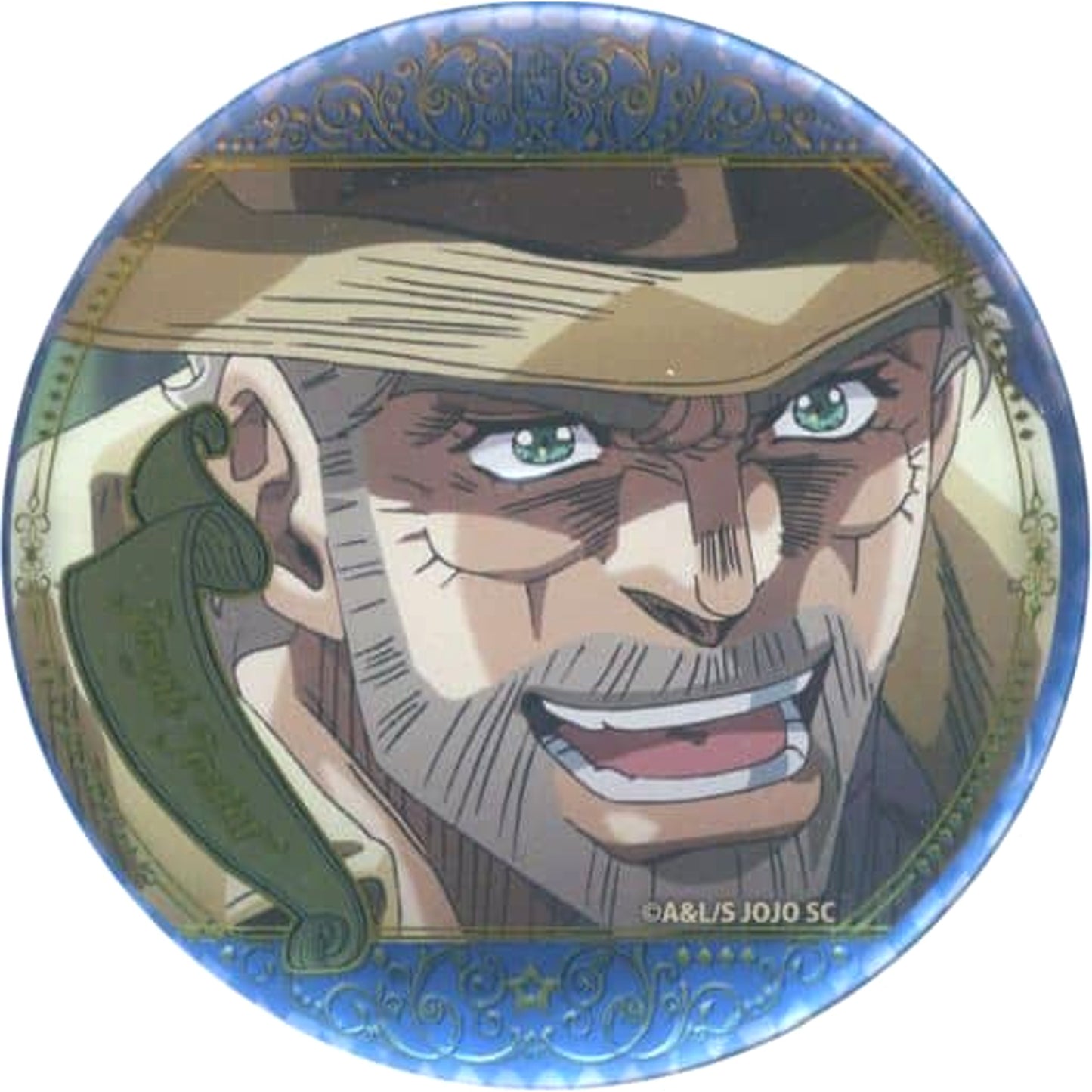 Joseph Joestar A JoJo's Bizarre Adventure Stardust Crusaders Anime 10th Anniversary Exhibition Scene Shot Button Collection 3 [USED]