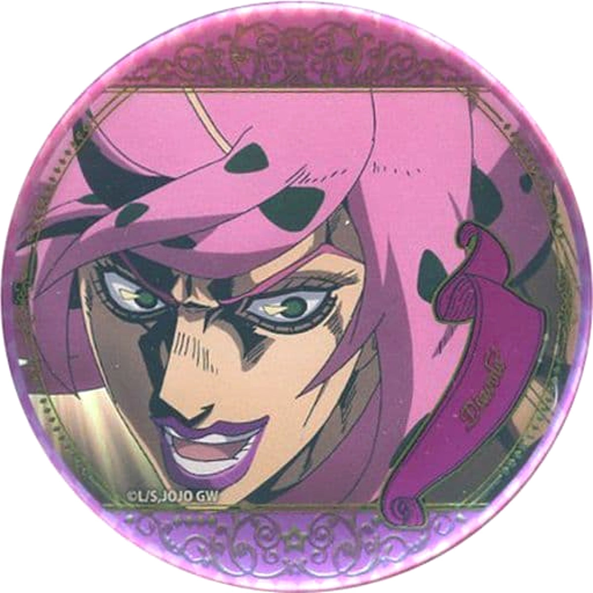JoJo's Bizarre Adventure Diavolo Close-up Scene Badge Collection 8 Golden Wind B B Anime 10th Anniversary Exhibition Limited Buttons [USED]