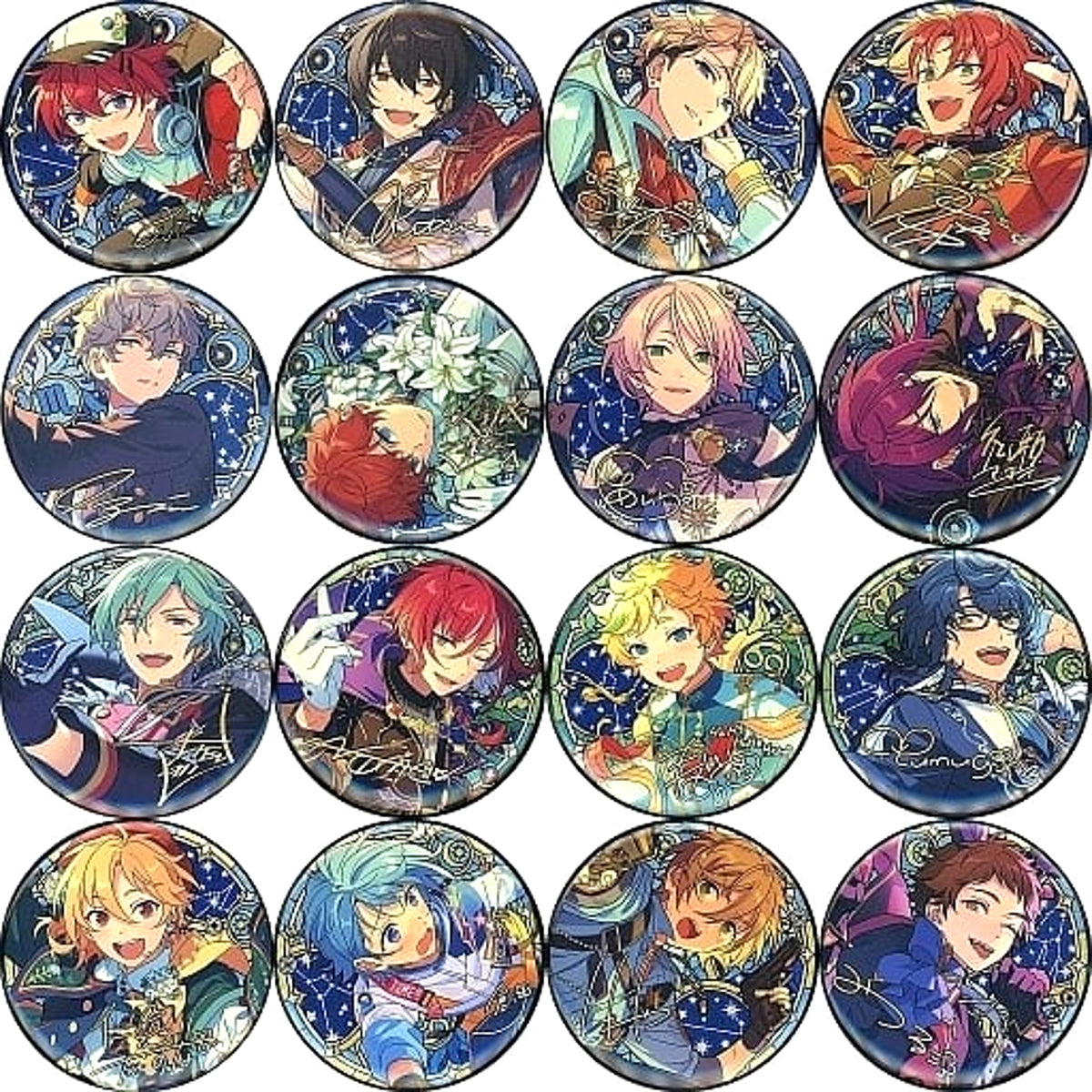 Ensemble Stars!! Tsukasa Suo & Others Direction of the Stars Can Badge B China Limited All 16 Types Set Buttons [USED]