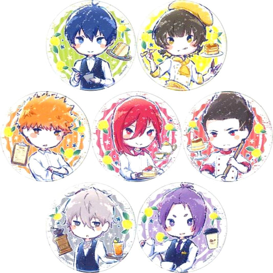Set of 7 Blue Lock BLUE LOCK x GraffArt CAFE in Ikebukuro Button [USED]