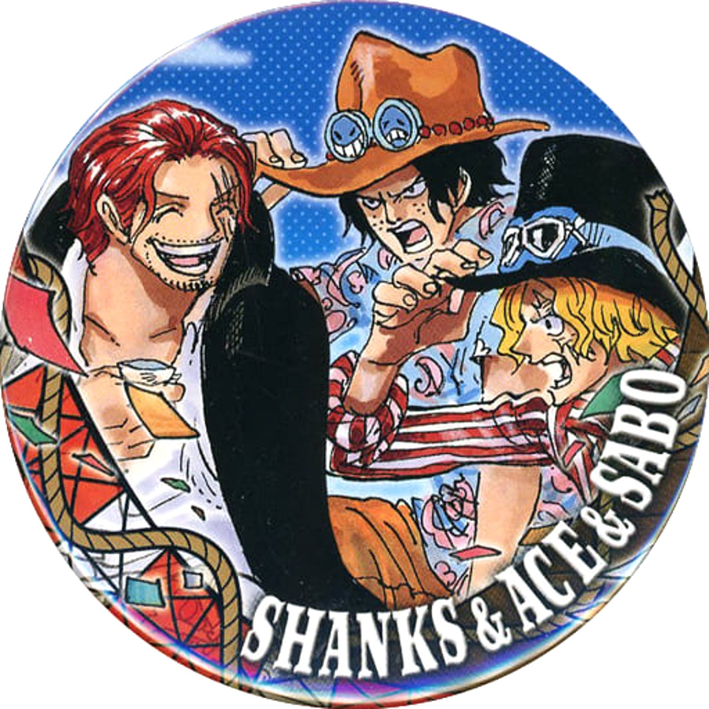 Shanks Ace Sabo One Piece Collection Button Part 2 Tokyo One Piece Tower Limited [USED]