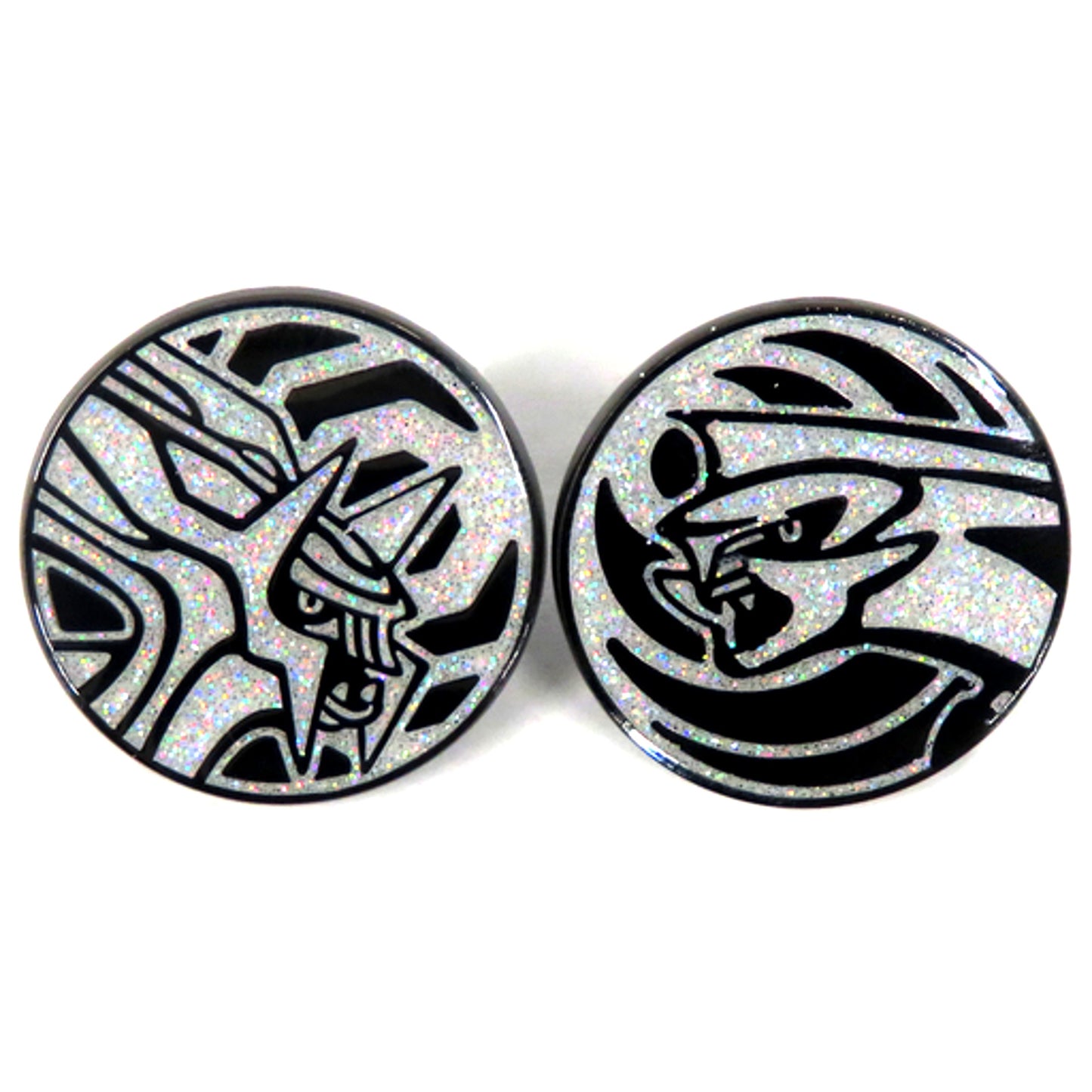Set of 2 Dialga & Palkia Pokemon Card Game Pokemon Coin Design Pins Prize G PokeCA Goods Kuji 2022 [USED]