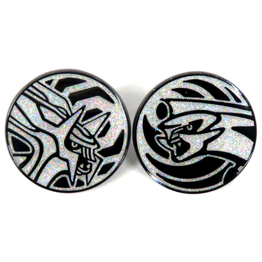Set of 2 Dialga & Palkia Pokemon Card Game Pokemon Coin Design Pins Prize G PokeCA Goods Kuji 2022 [USED]