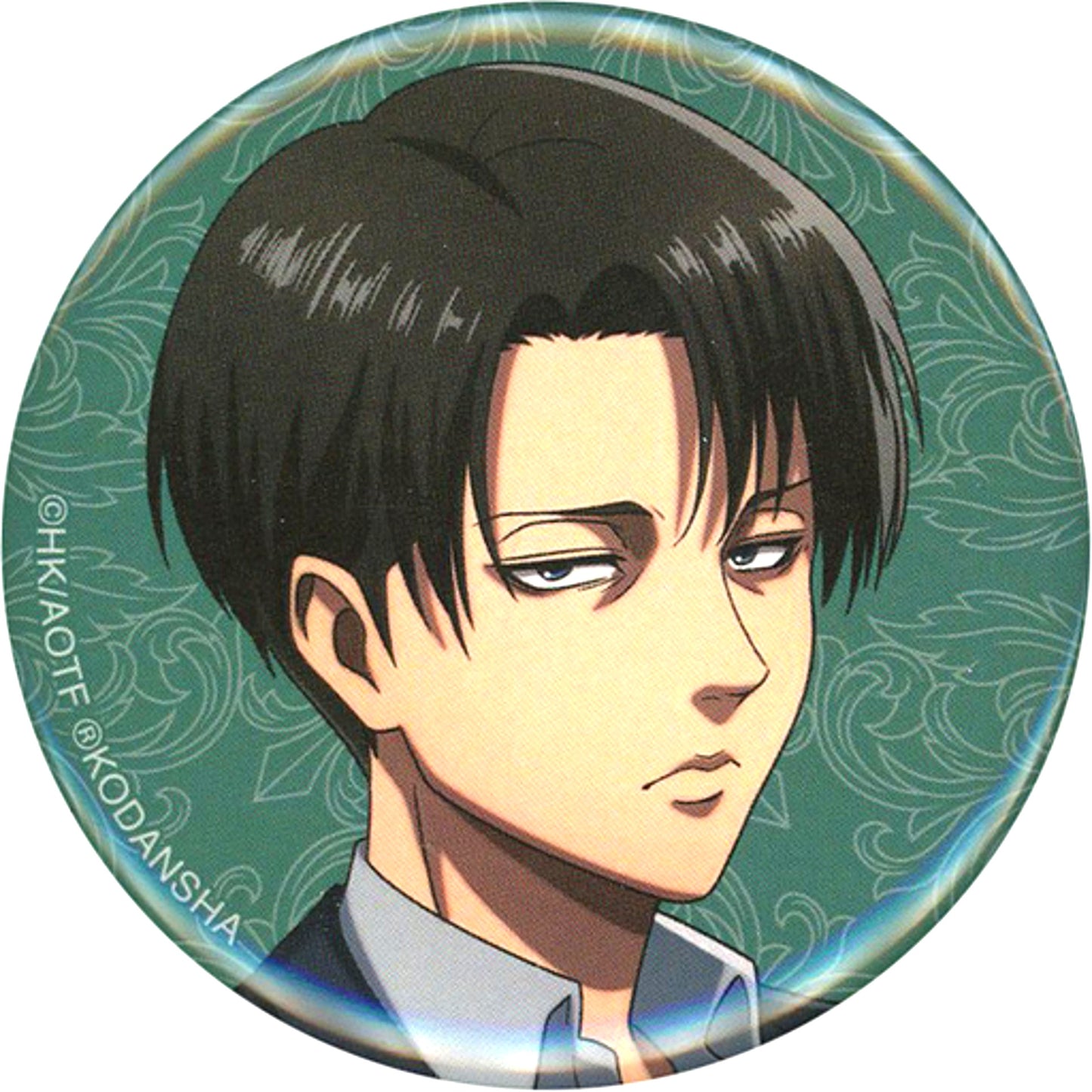 Levi Ackerman - Close-up Attack on Titan Soldiers' Tea Time in Animate Newly Drawn Illustration Tea Time Ver. Trading Badge [USED]