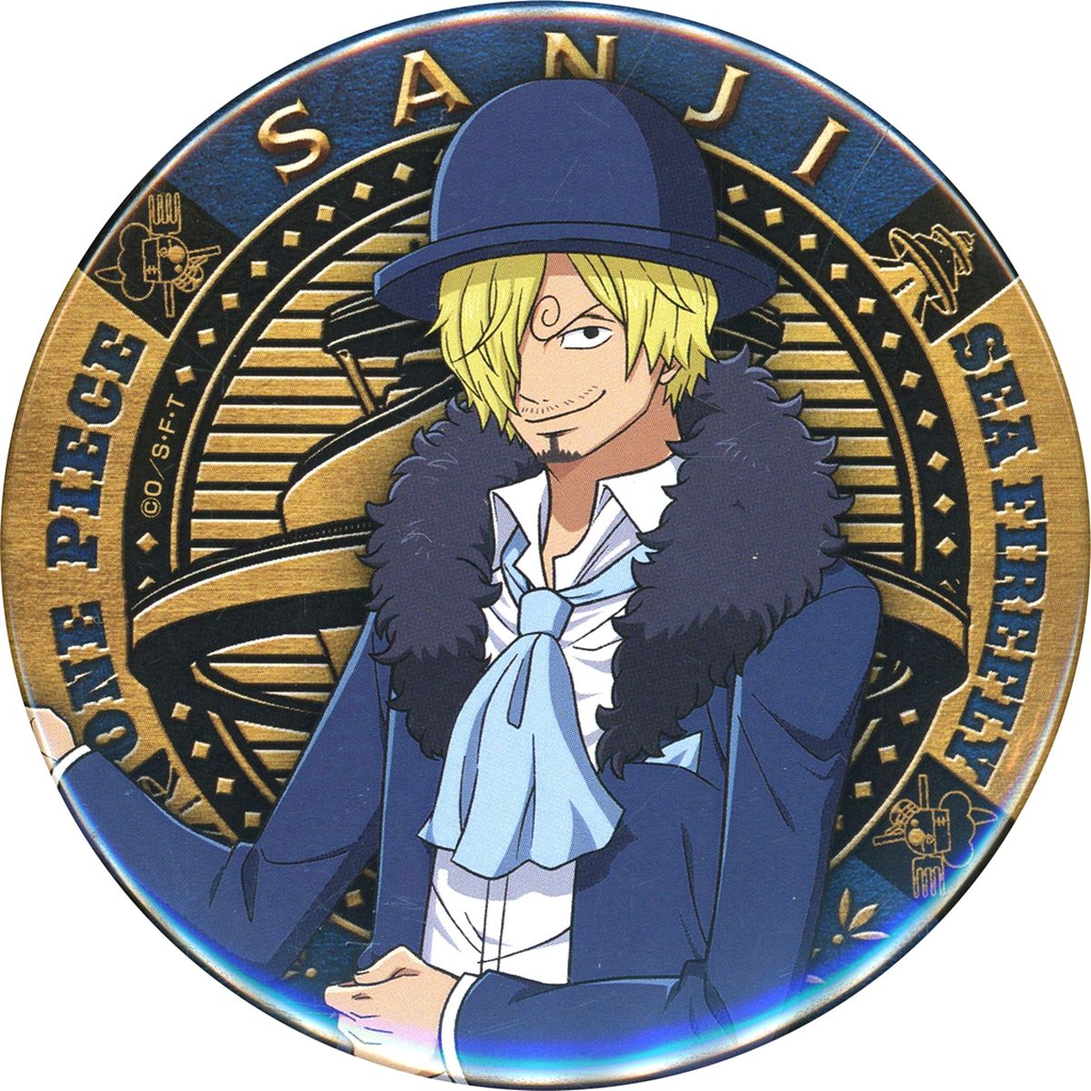 Sanji One Piece Button 2019 Limited Anime Broadcasting 20th Anniversary: Adventure on the Luxury Liner "Sea Firefly"! [USED]