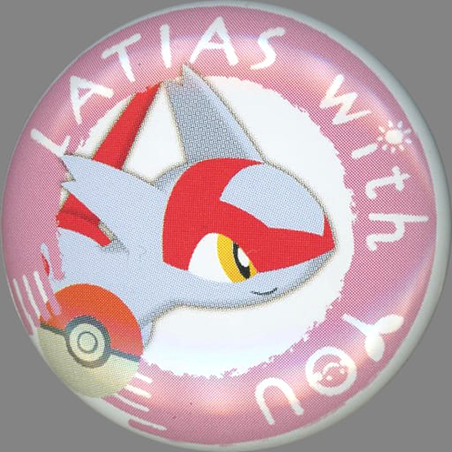 Pokemon Latias Latias with You Can Badge Pokemon Center Limited Buttons [USED]