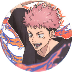 Jujutsu Kaisen Yuji Itadori Close-up Sega Lucky Kuji Splash x Battle Can Badge Prize K Buttons [USED]