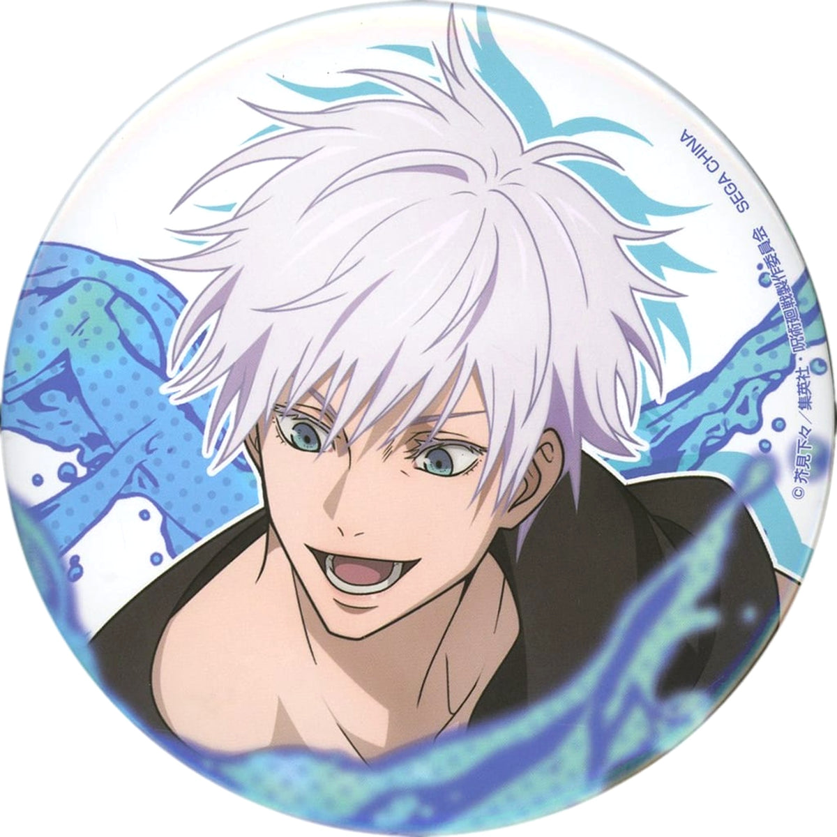 Jujutsu Kaisen Satoru Gojo Close-up Sega Lucky Kuji Splash x Battle Can Badge Prize K Buttons [USED]