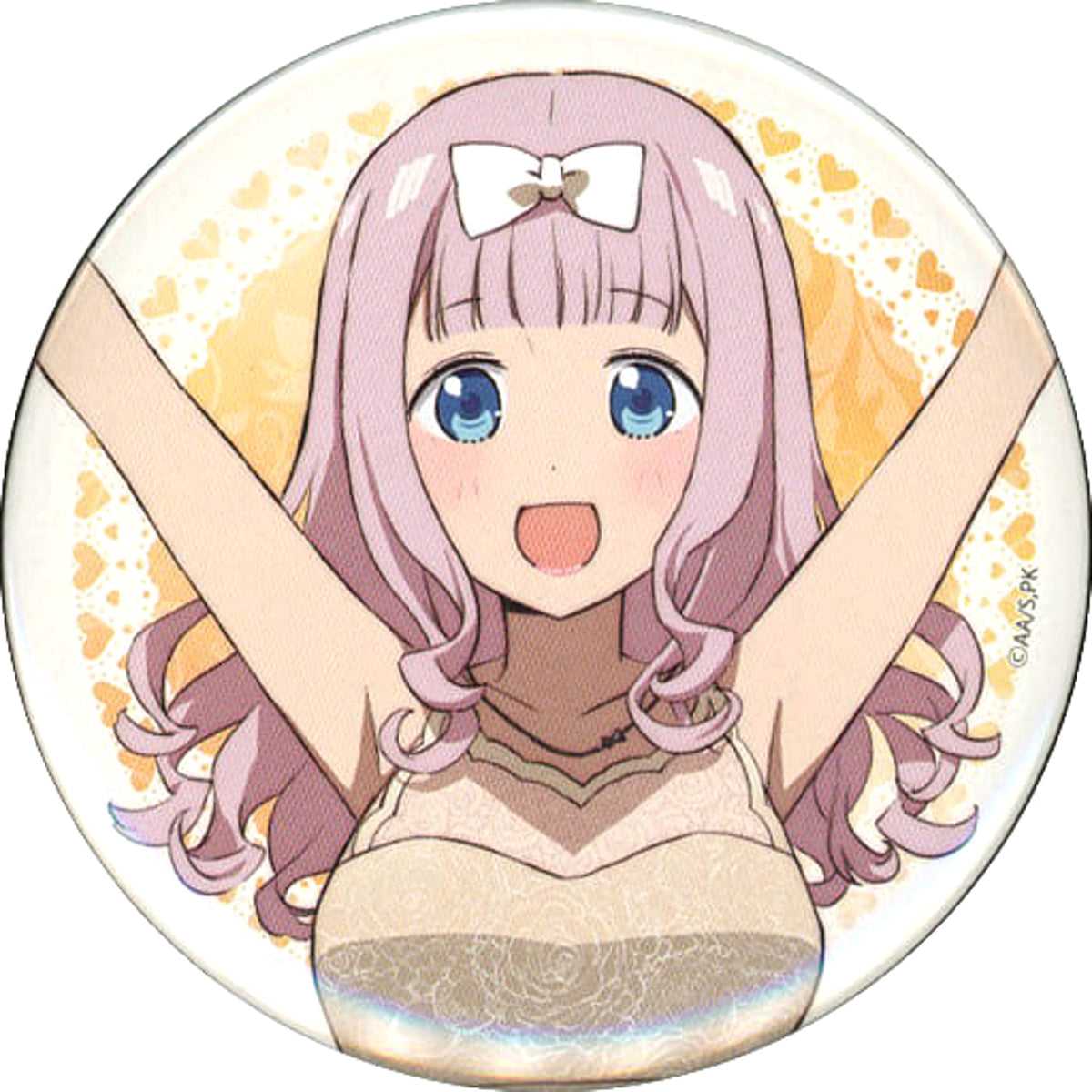 Kaguya-sama: Love is War Ultra Romantic Chika Fujiwara Dress Good Luck! Trading Can Badge Buttons [USED]