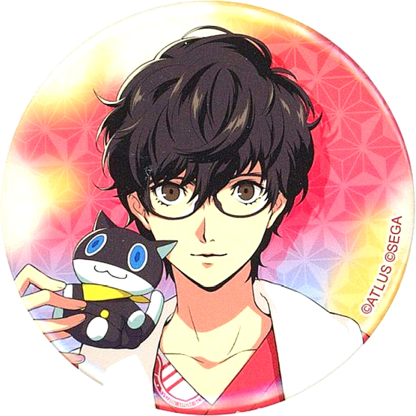 Protagonist Persona 5 Button 25th Anniv Gokurakuyu RAKU SPA Between Reality and Bath [USED]