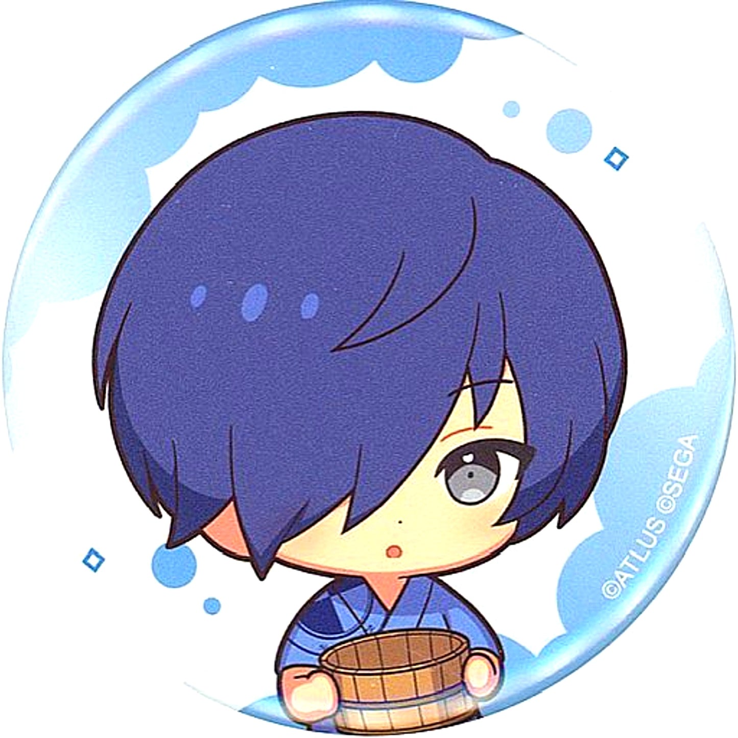 Protagonist Persona 3 Male Mini Character Persona Series 25th Anniv Button Gap Between Reality and Bath x Gokurakuyu RAKU SPA [USED]