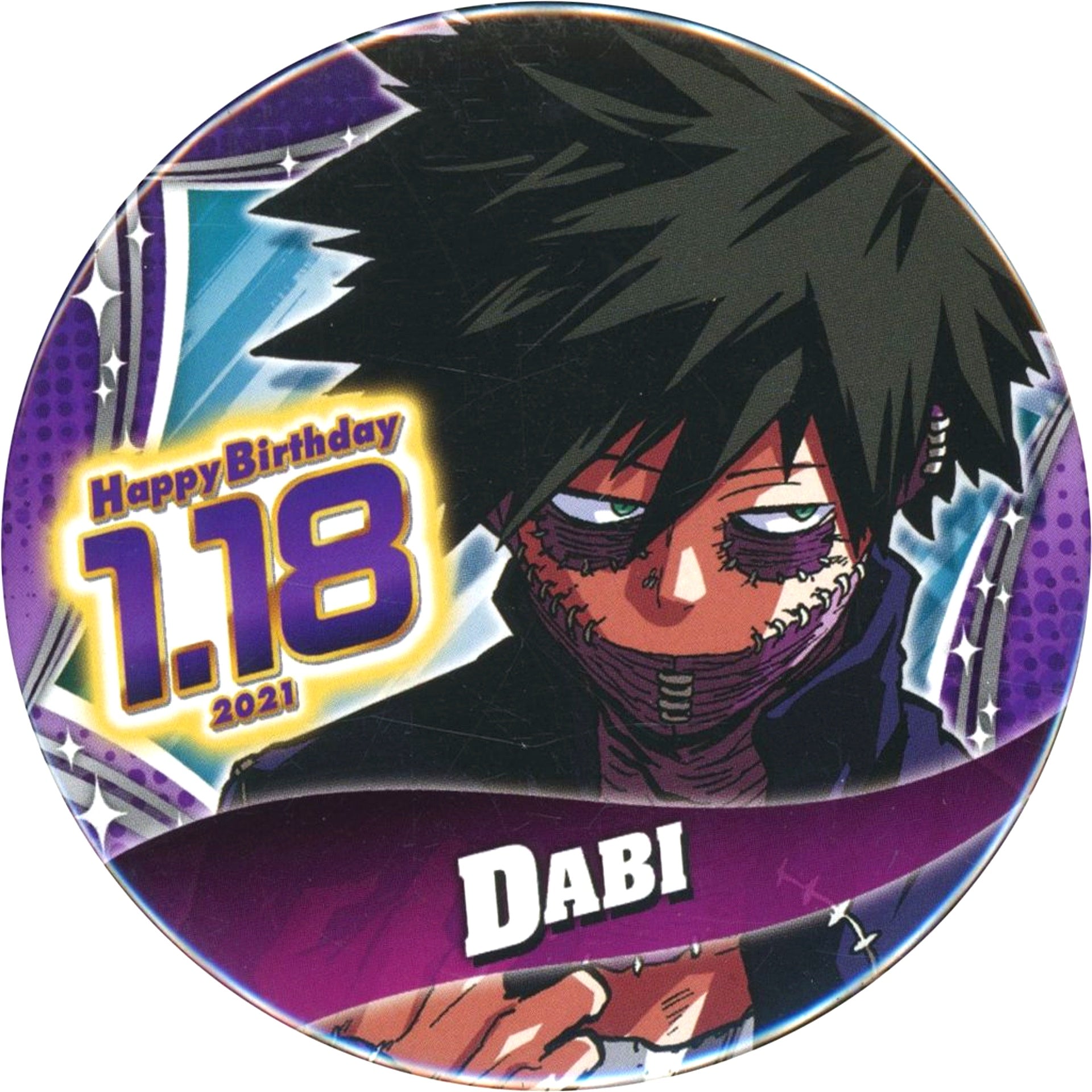 Dabi My Hero Academia Birthday Button 2021 [USED]