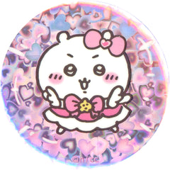 Chiikawa: Nanka Chiisakute Kawaii Yatsu Chiikawa Hologram Can Badge in Capsule Magical Chikawa Limited Buttons [USED]