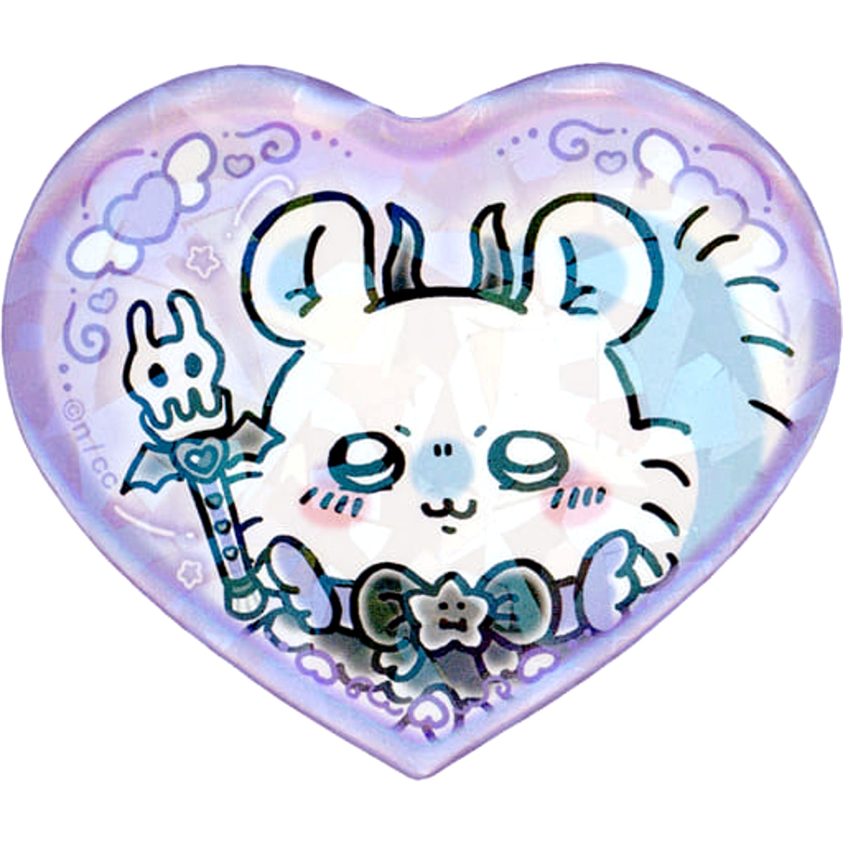 Chiikawa: Nanka Chiisakute Kawaii Yatsu Flying Squirrel Can Badge Collection Heart Magical Chikawa Limited Buttons [USED]