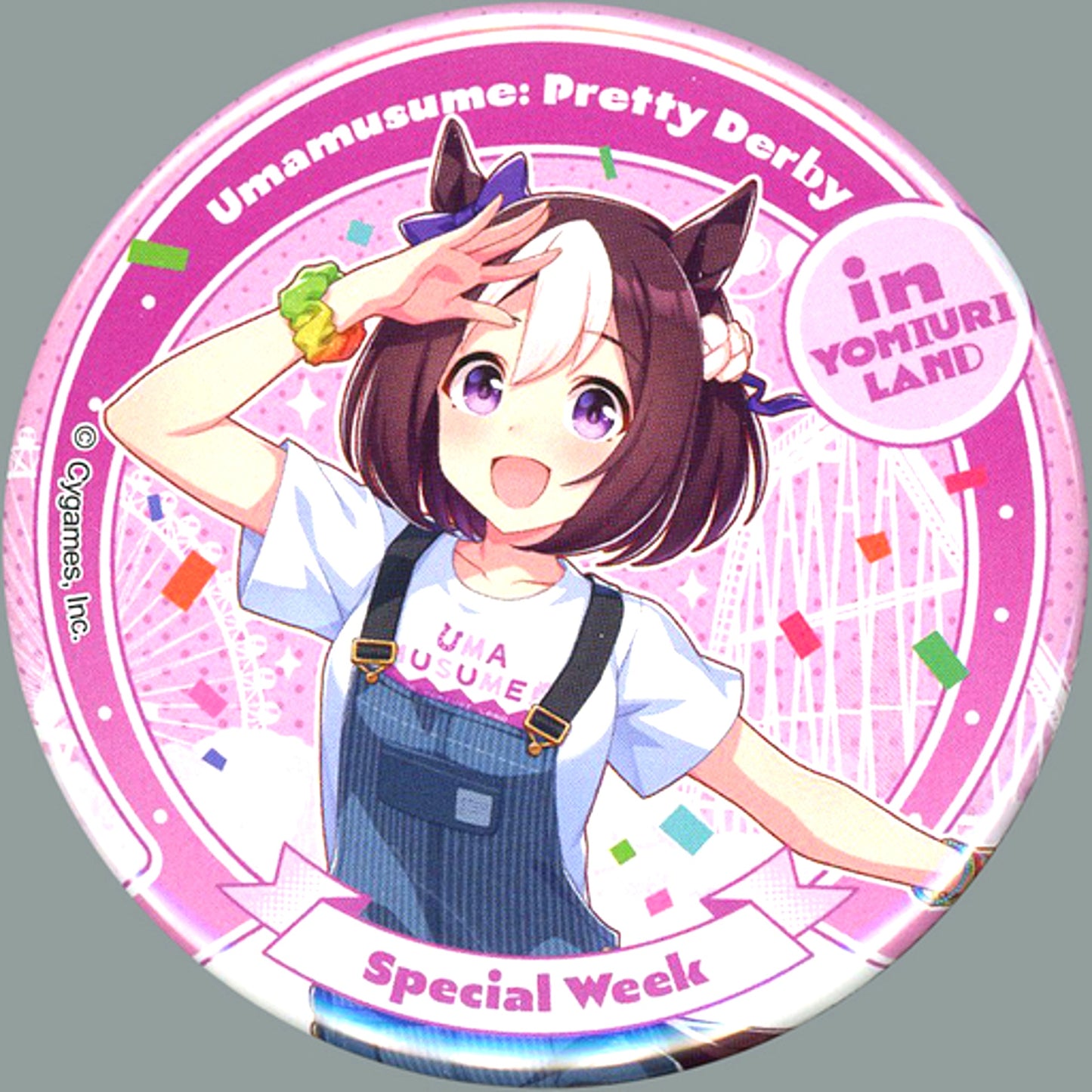 Special Week Uma Musume Pretty Derby Button Yomiuri Land Ver. Uma Musume Pretty Derby in Yomiuri Land [USED]