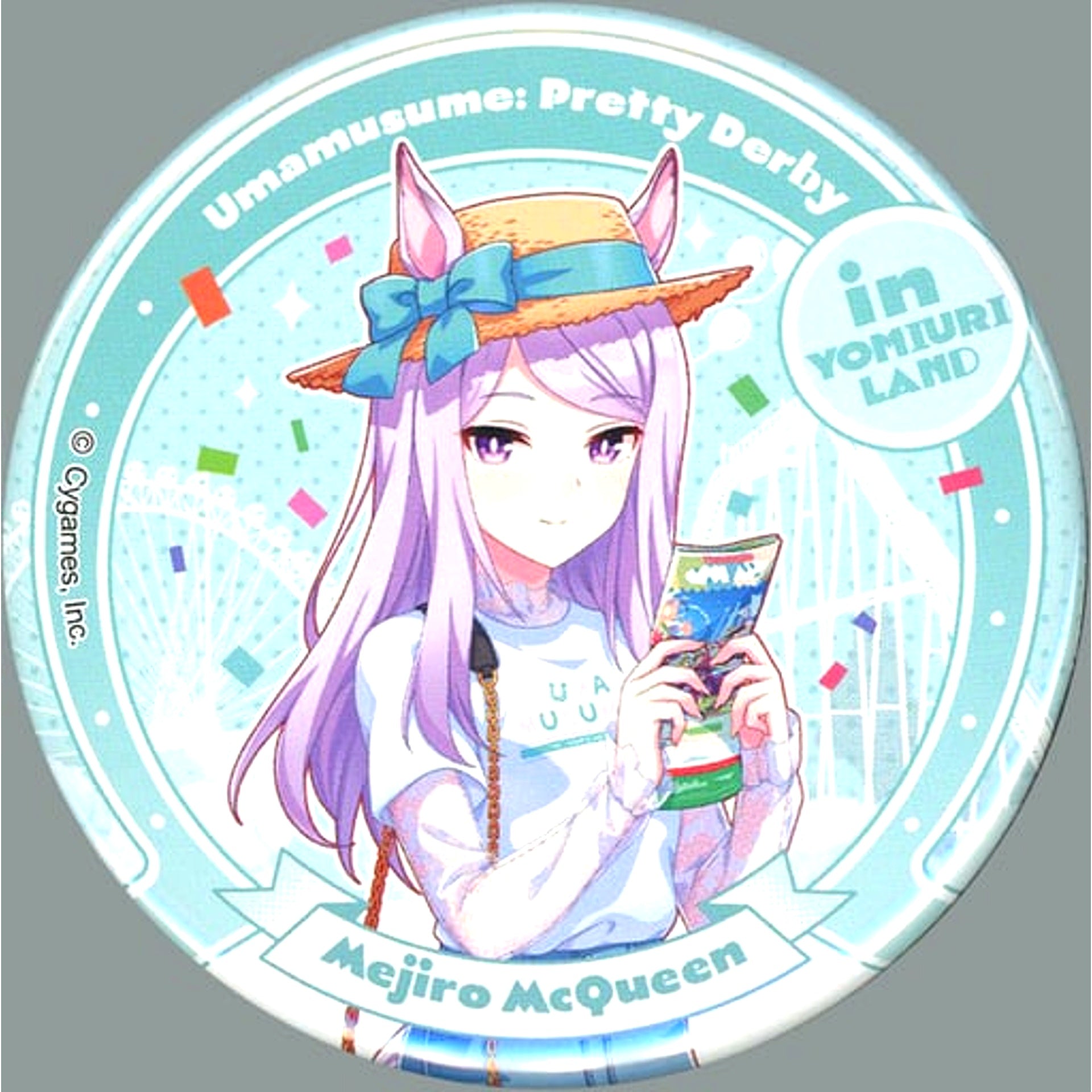 Mejiro McQueen Uma Musume Pretty Derby Button Yomiuri Land Ver. in Yomiuri Land [USED]