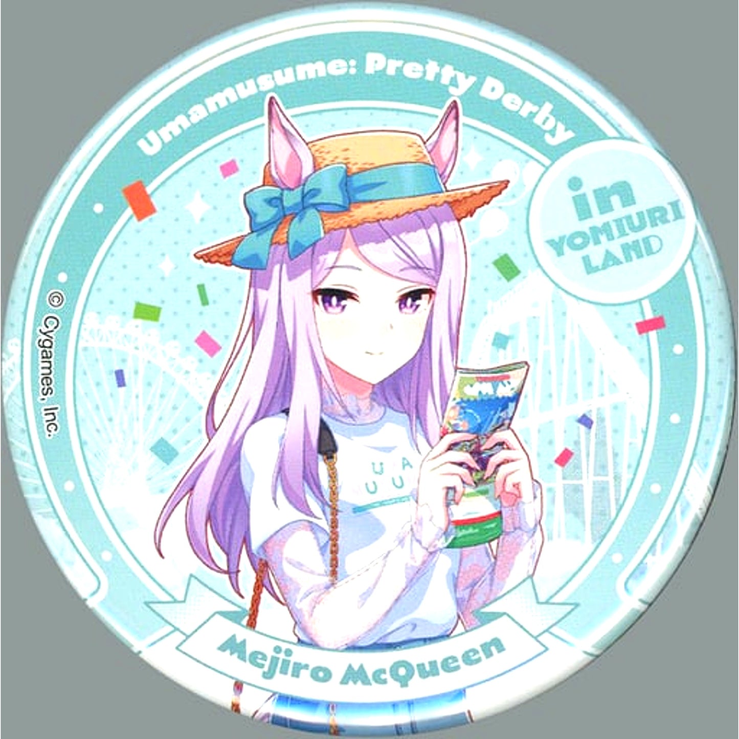 Mejiro McQueen Uma Musume Pretty Derby Button Yomiuri Land Ver. in Yomiuri Land [USED]