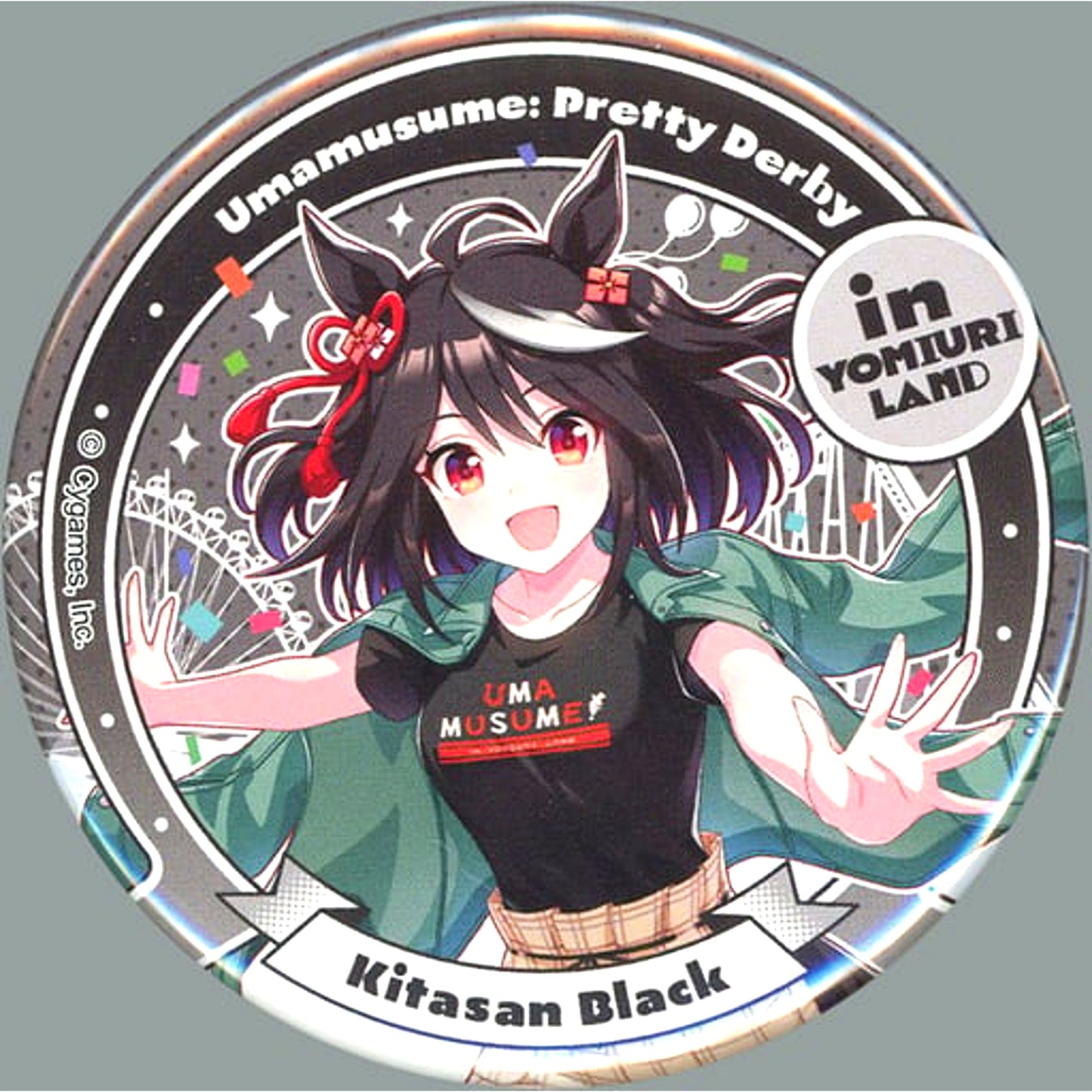Kitasan Black Uma Musume Pretty Derby Button Yomiuri Land Ver. Uma Musume Pretty Derby in Yomiuri Land [USED]