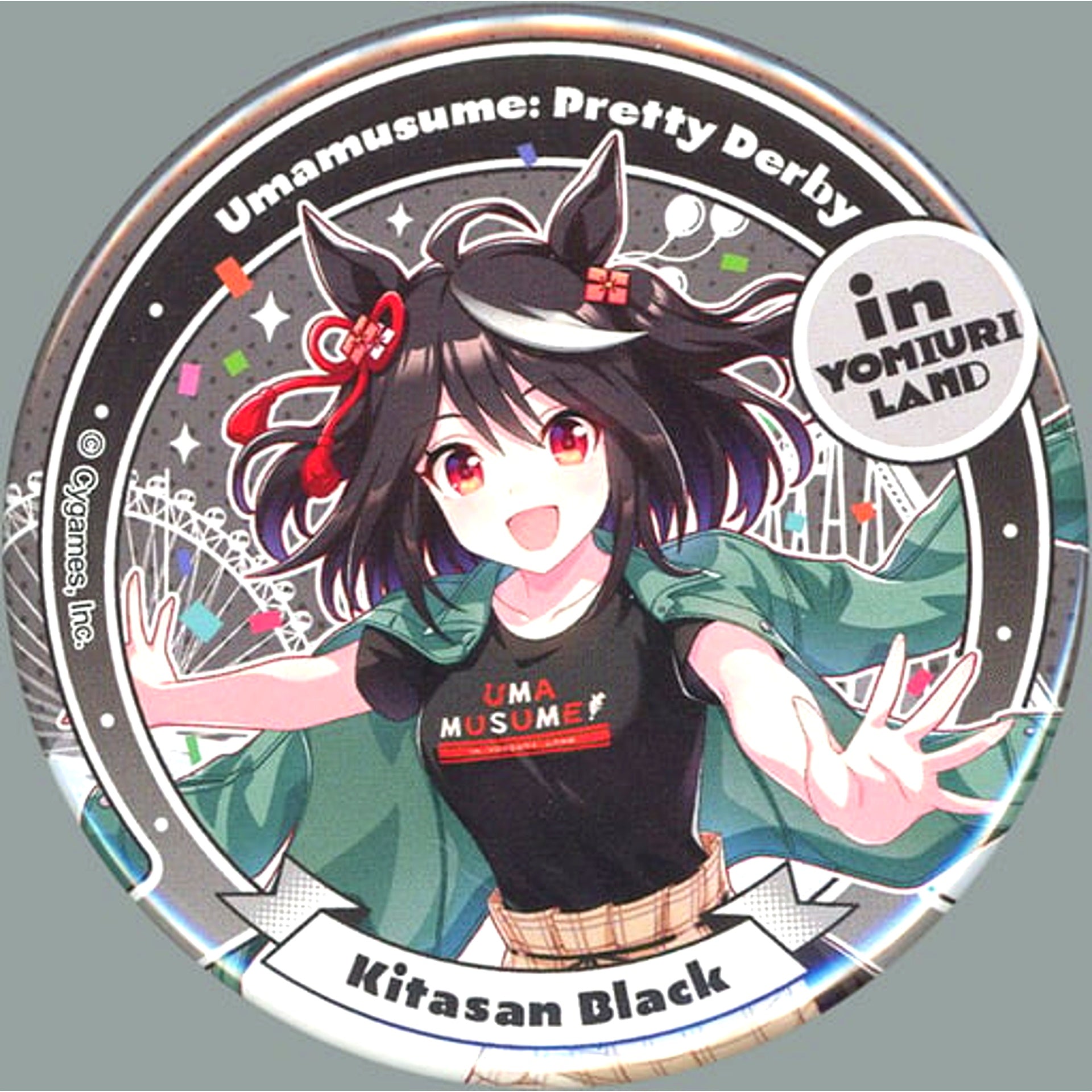 Kitasan Black Uma Musume Pretty Derby Button Yomiuri Land Ver. Uma Musume Pretty Derby in Yomiuri Land [USED]