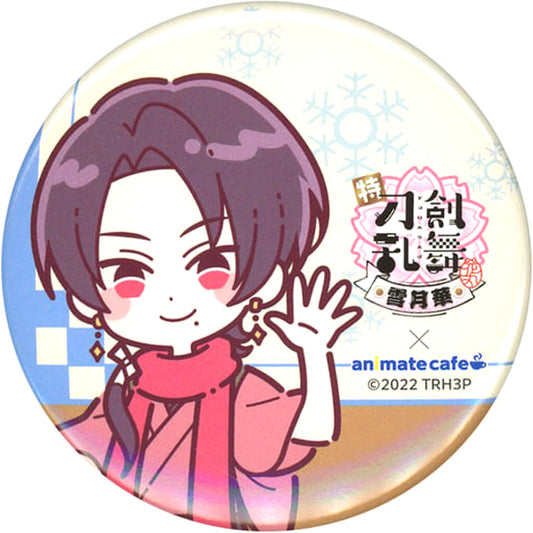 Toku: Touken Ranbu Hanamaru Setsugetsuka Kashu Kiyomitsu Trading Can Badge animate cafe Limited Buttons [USED]