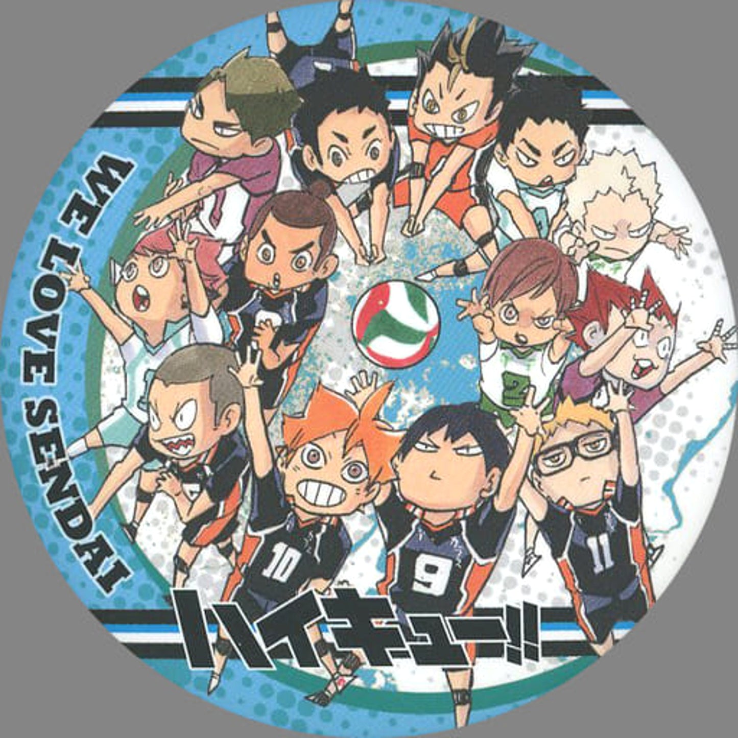Tobio Kageyama & Others Mini Character Haikyu!! Collection Button Part 5 Venue Limited Rare Pattern Haikyu!! Exhibition Genga Taikan Venue Limited [USED]