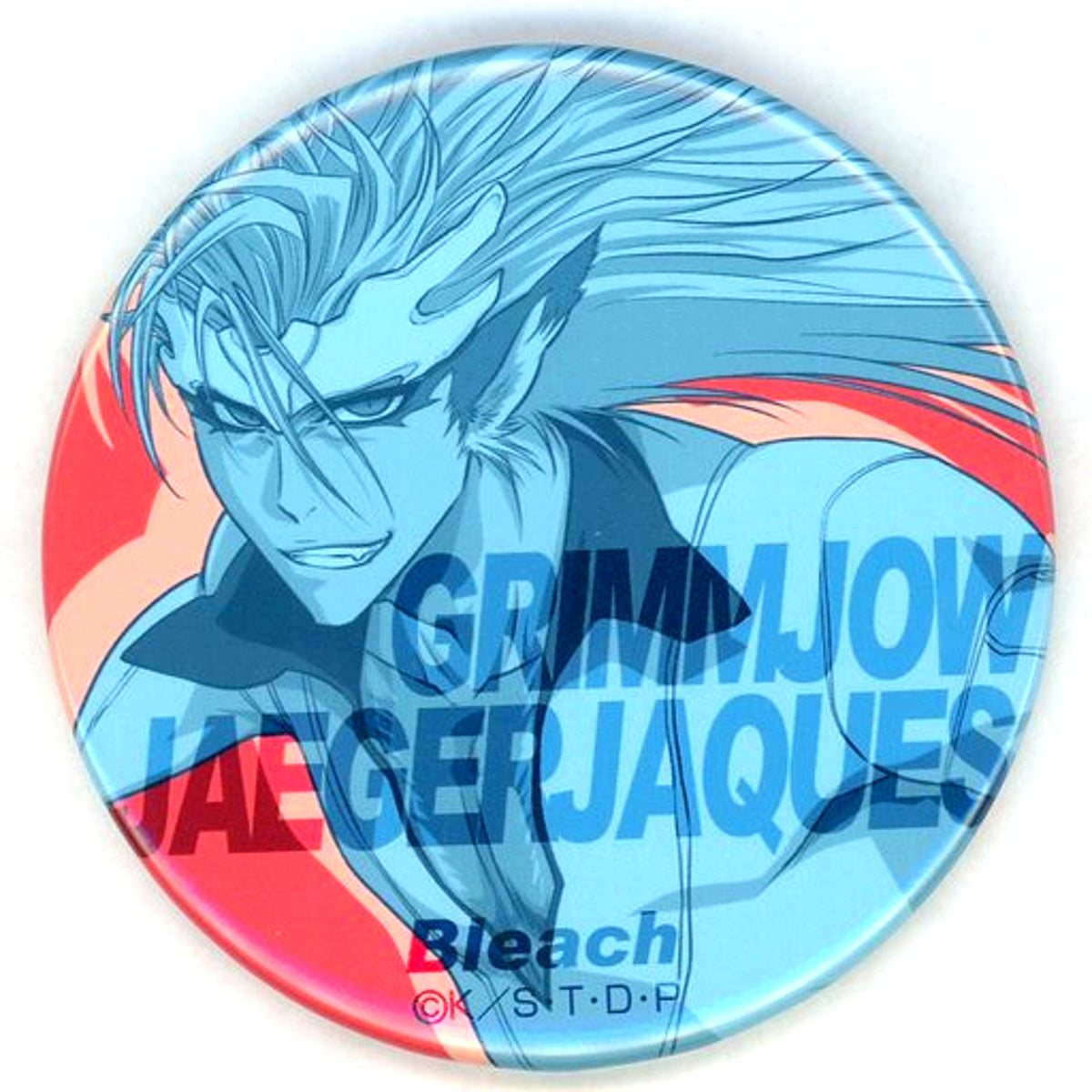 Grimmjow Jaegerjaquez RED Prize E-17 Bleach Kujibikido Online Kuji MY SWORD, MY SOUL Button [USED]