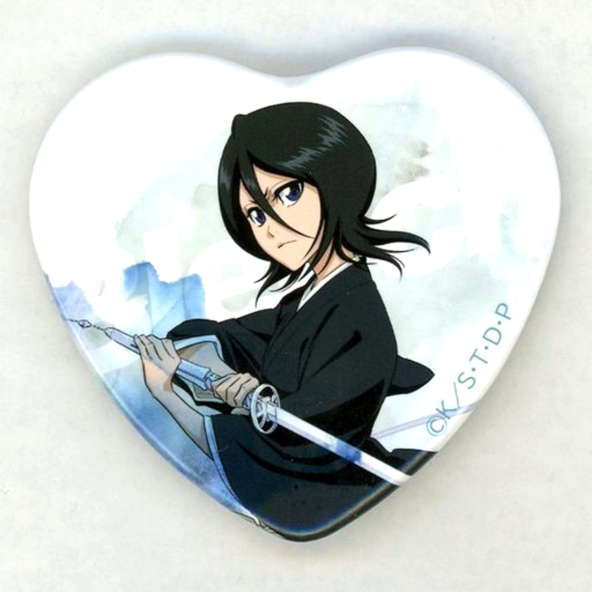 Rukia Kuchiki BLEACH Kujibikido Online Kuji MY SWORD MY SOUL Heart Shape Button 10 Set Purchase Bonus [USED]