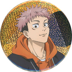 Jujutsu Kaisen Yuji Itadori Kuji Study&Study Big Kirakira Can Badge Kujibikido Limited Prize D-1 Buttons [USED]
