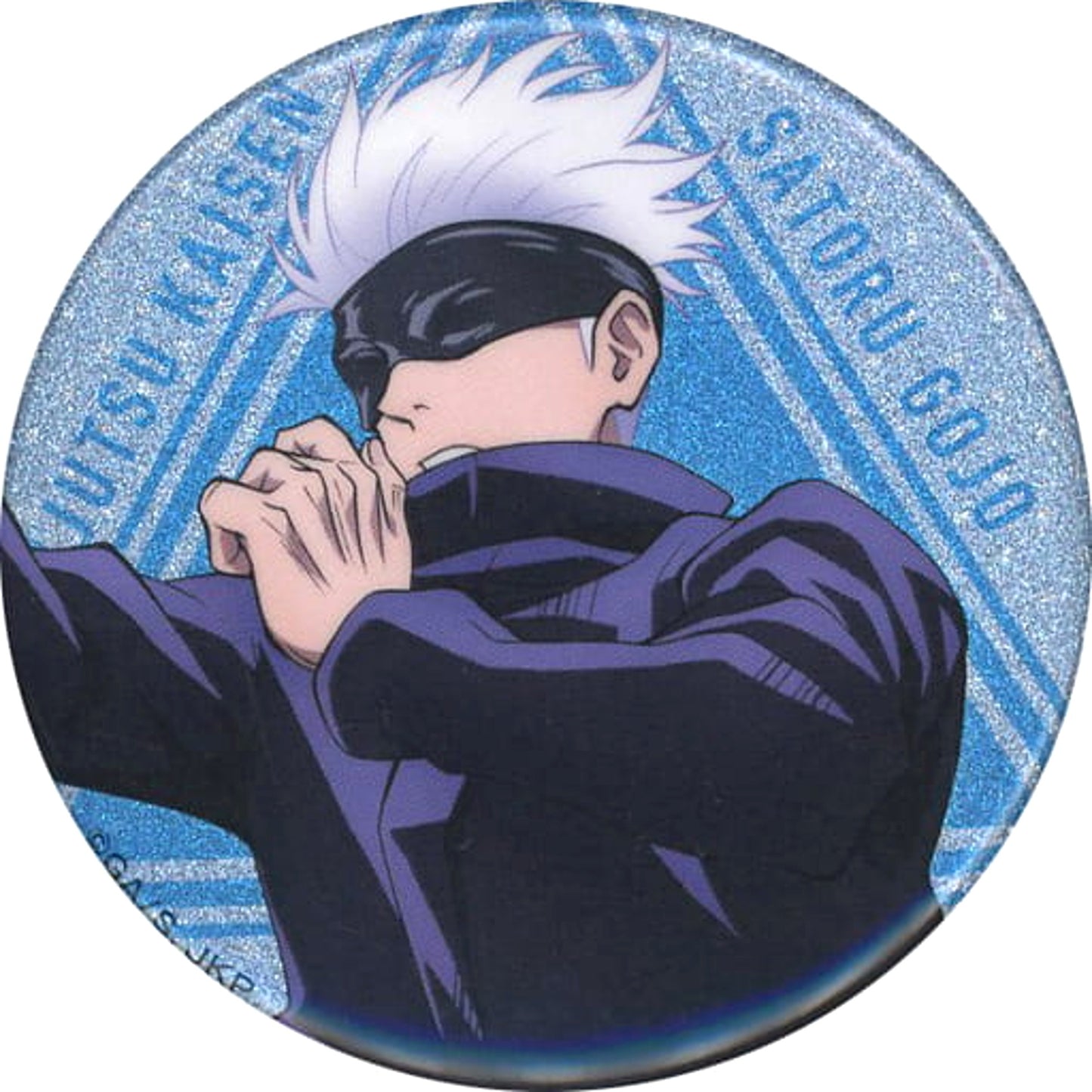 Satoru Gojo Jujutsu Kaisen Kuji Study&Study 56mm Kirakira Button Kujibikido Limited Prize E-7 [USED]