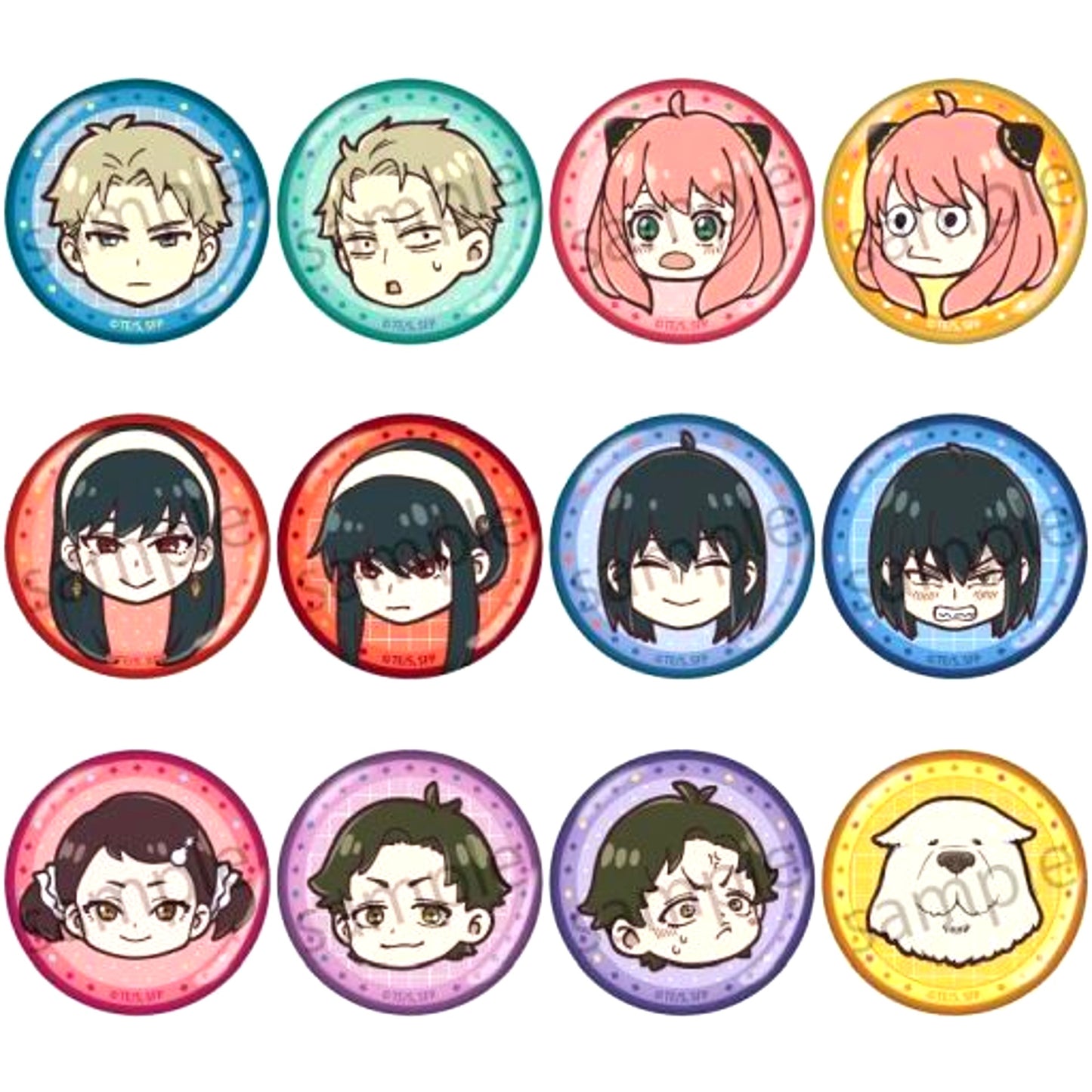 Set of 12 SPY x FAMILY Expression Badge Vol. 2 [USED]