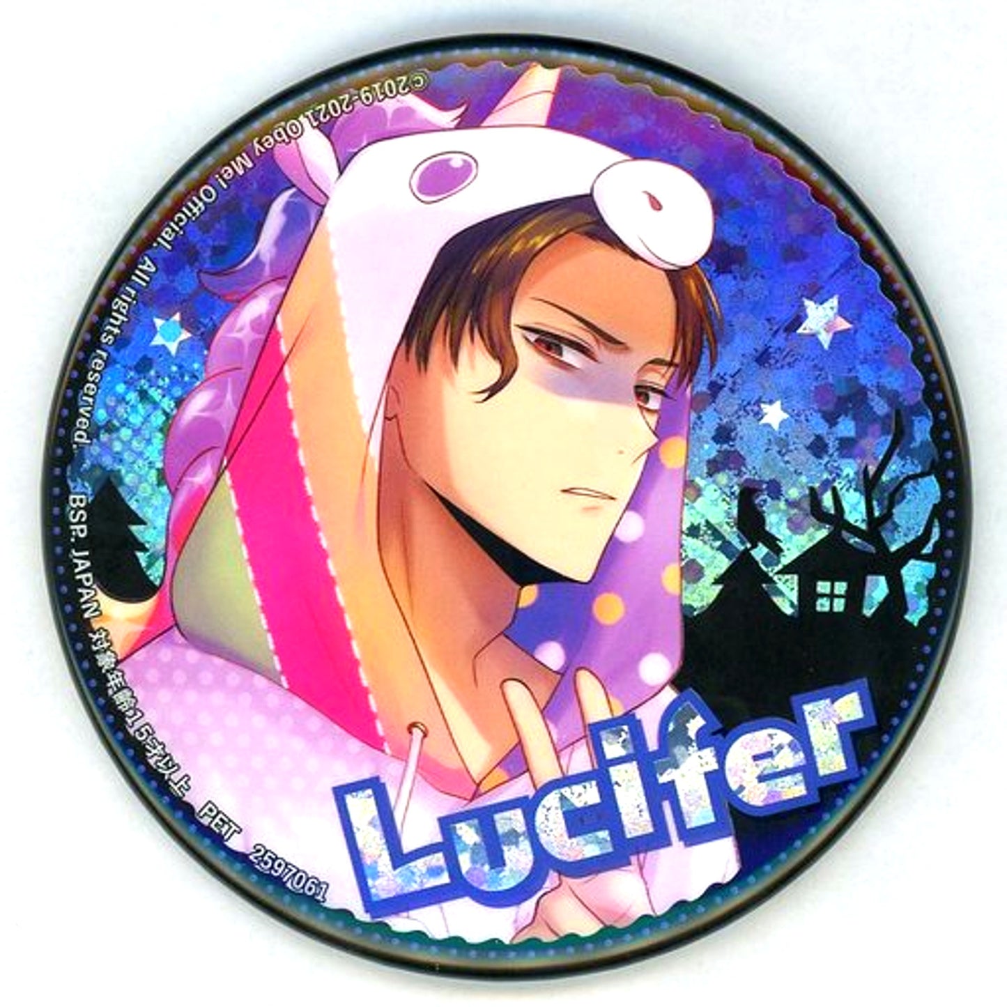Lucifer Obey Me! Hologram Button A. GIGO Limited [USED]