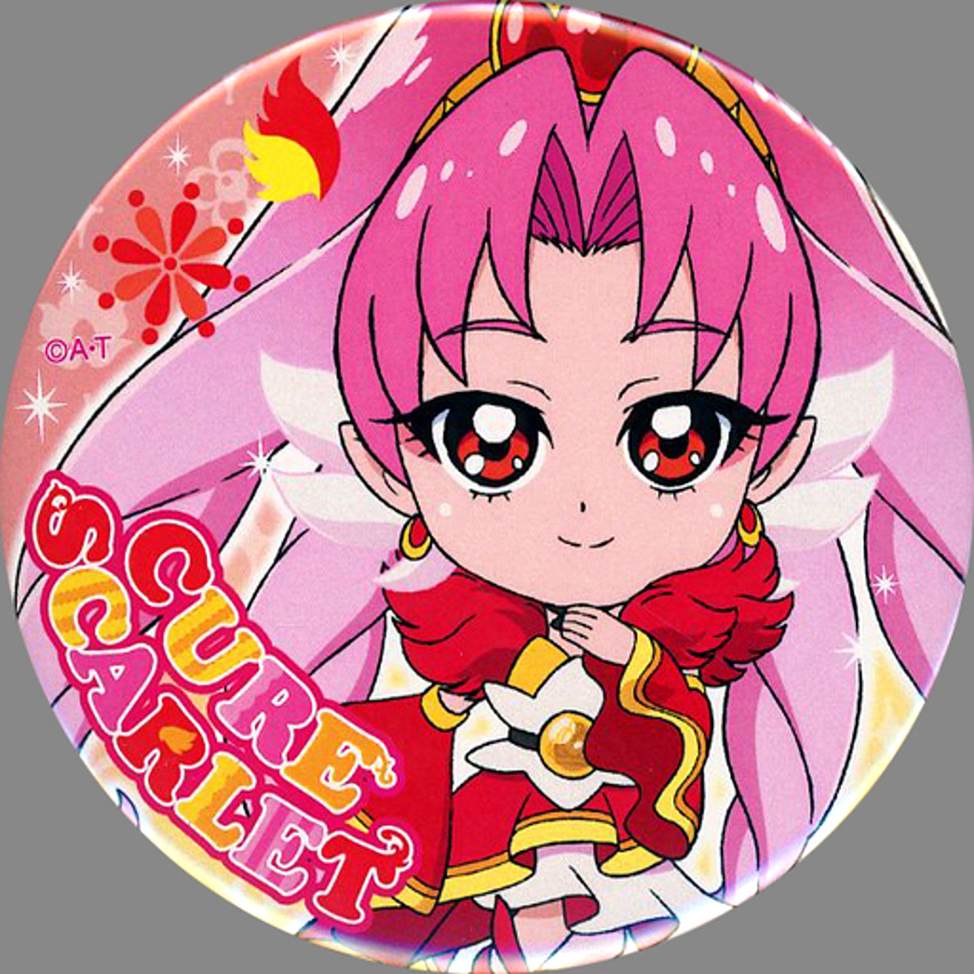 Cure Scarlet Go Princess Precure PrePop Big Button [USED]