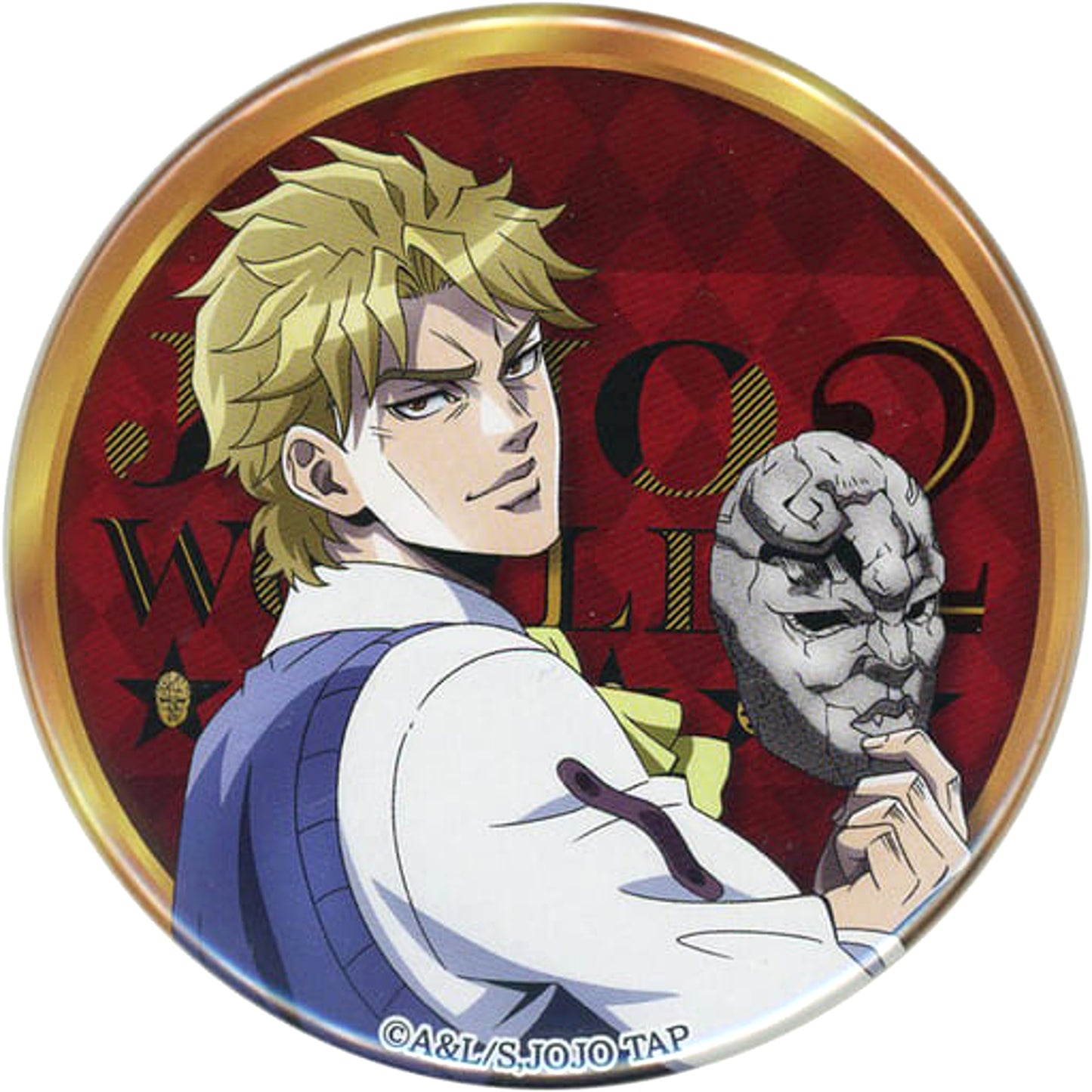 JoJo's Bizarre Adventure Dio Brando 75mm Can Badge Jojo World2 Limited Buttons [USED]