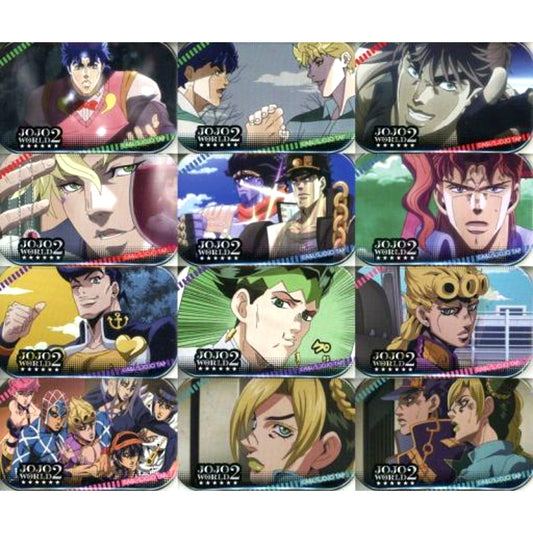 Set of 12 JoJo's Bizarre Adventure JOJO WORLD2 WEB Mini Game Rounded Corner Button Prize [USED]