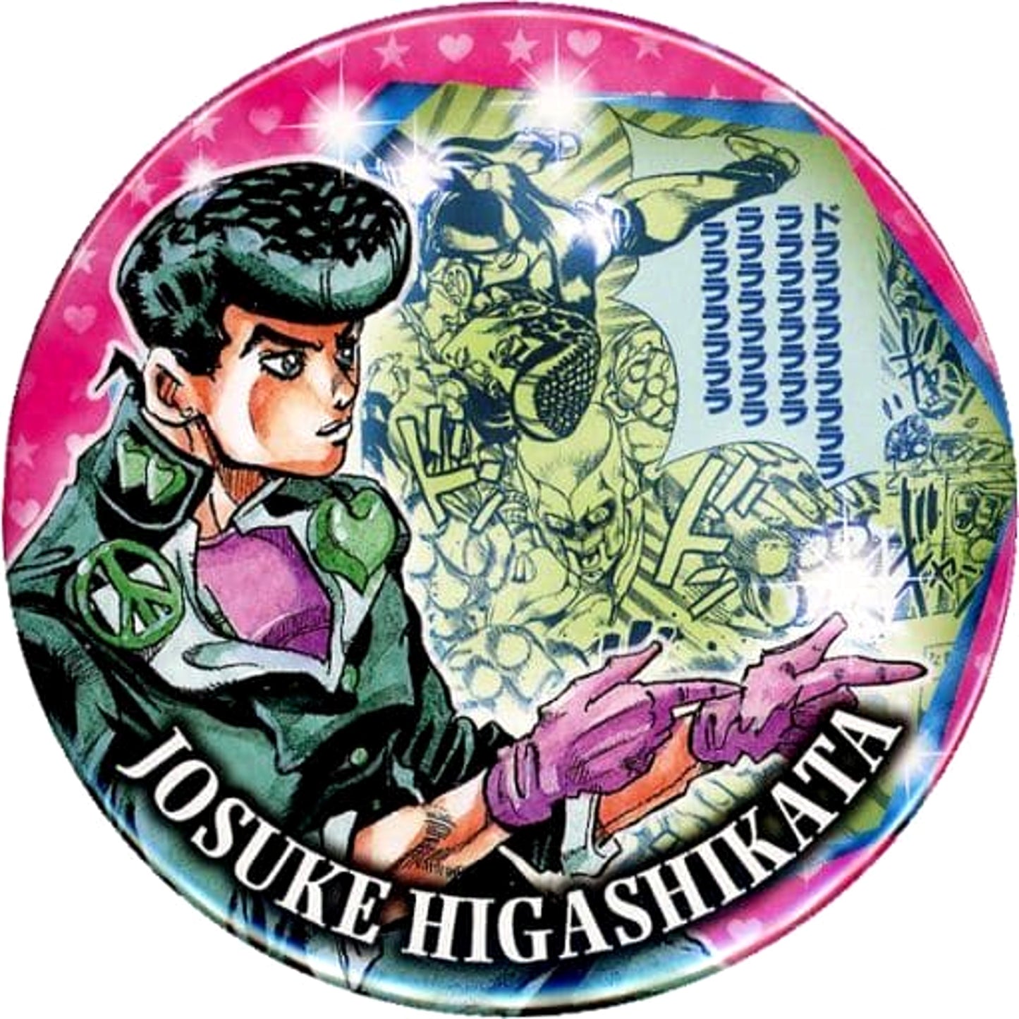 JoJo's Bizarre Adventure Josuke Higashikata Collection Can Badge Hirohiko Araki Original Art Exhibition Jojo Boken no Hamon Kanazawa Limited Buttons [USED]